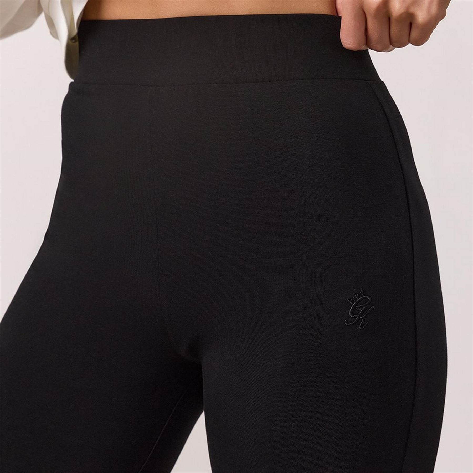 Gym King King Victory Cotton Jersey Flared Legging   Black