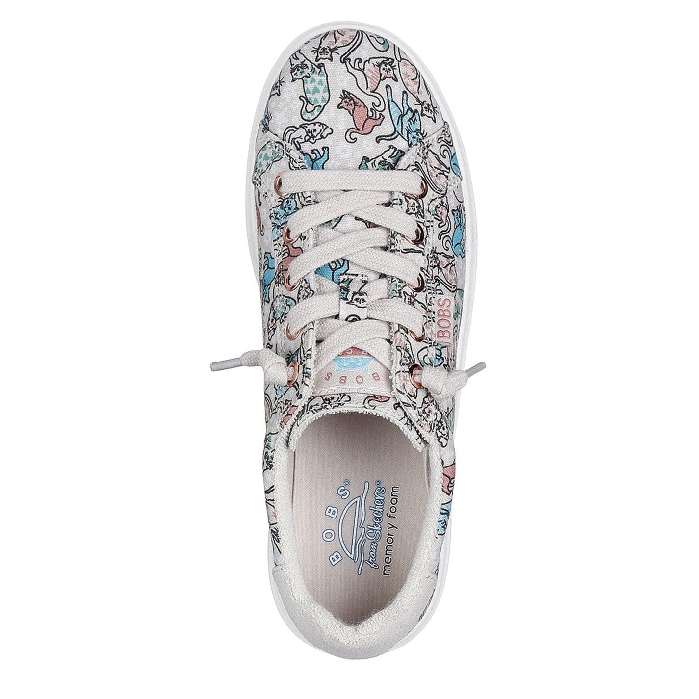 Skechers Bobs D Vine Dog Graphic Canvas Low Top Sneakers