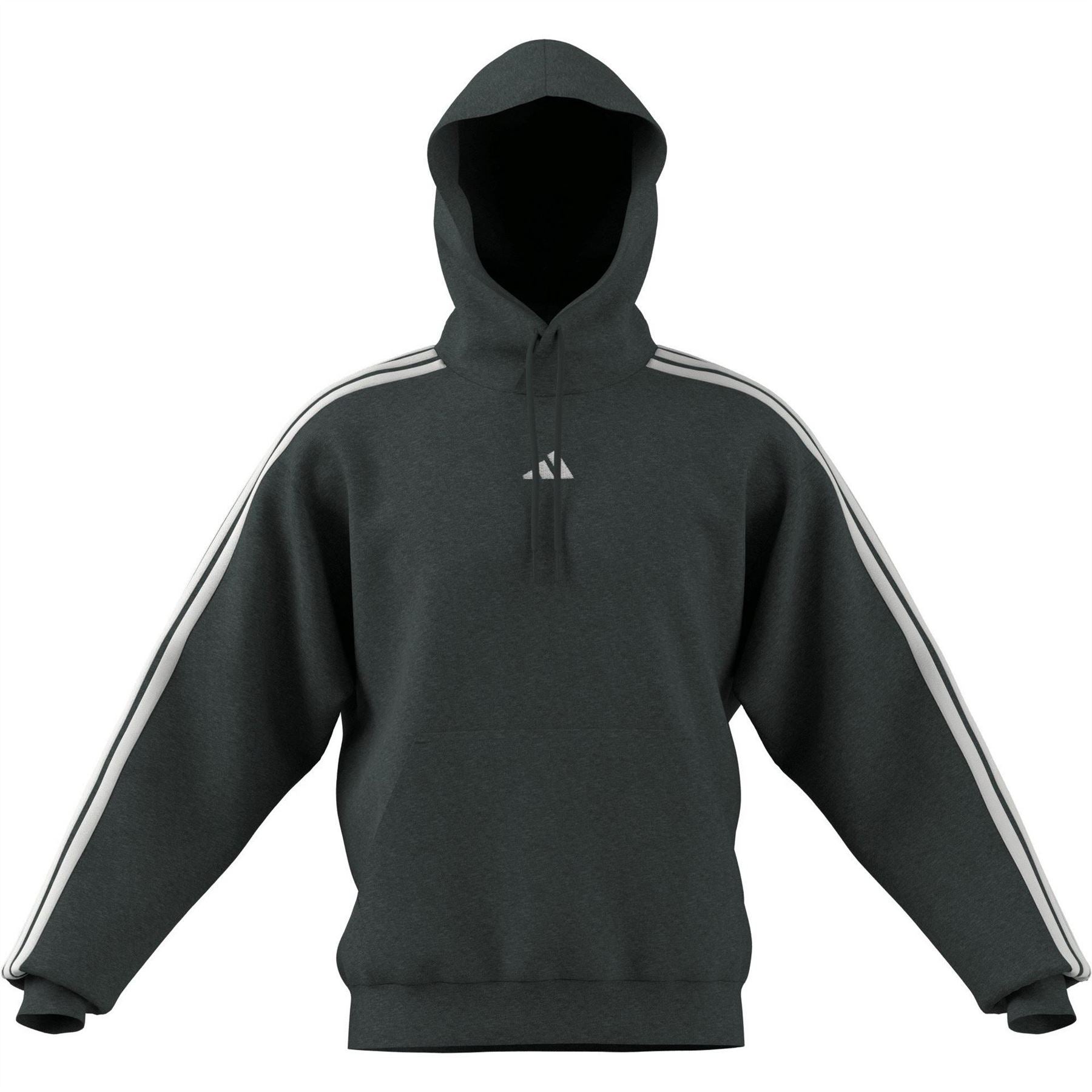 adidas Mens Fleece 3 Stripes Hoodie