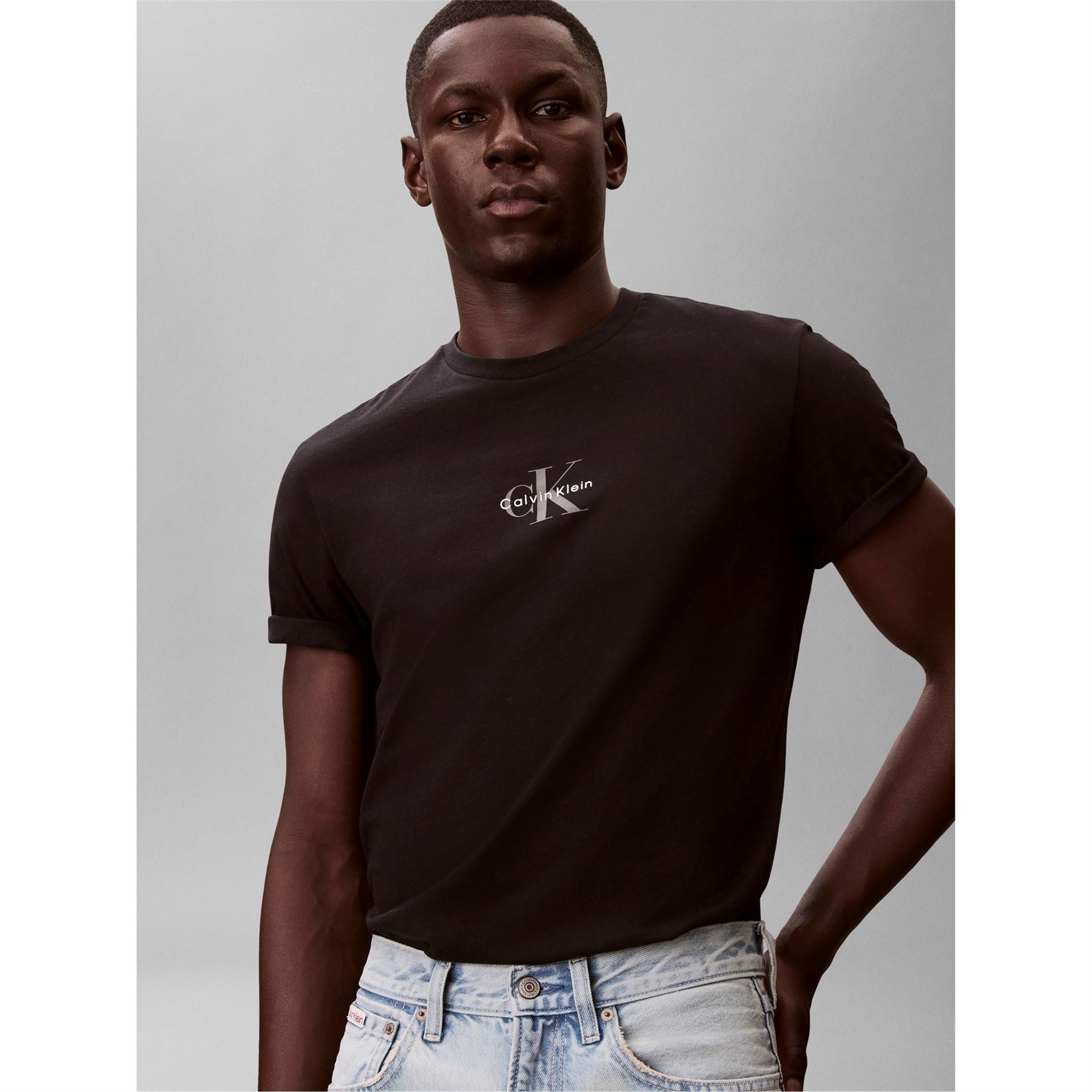 Calvin Klein Jeans Graphic Crew Neck Short Sleeve Jersey T-Shirt