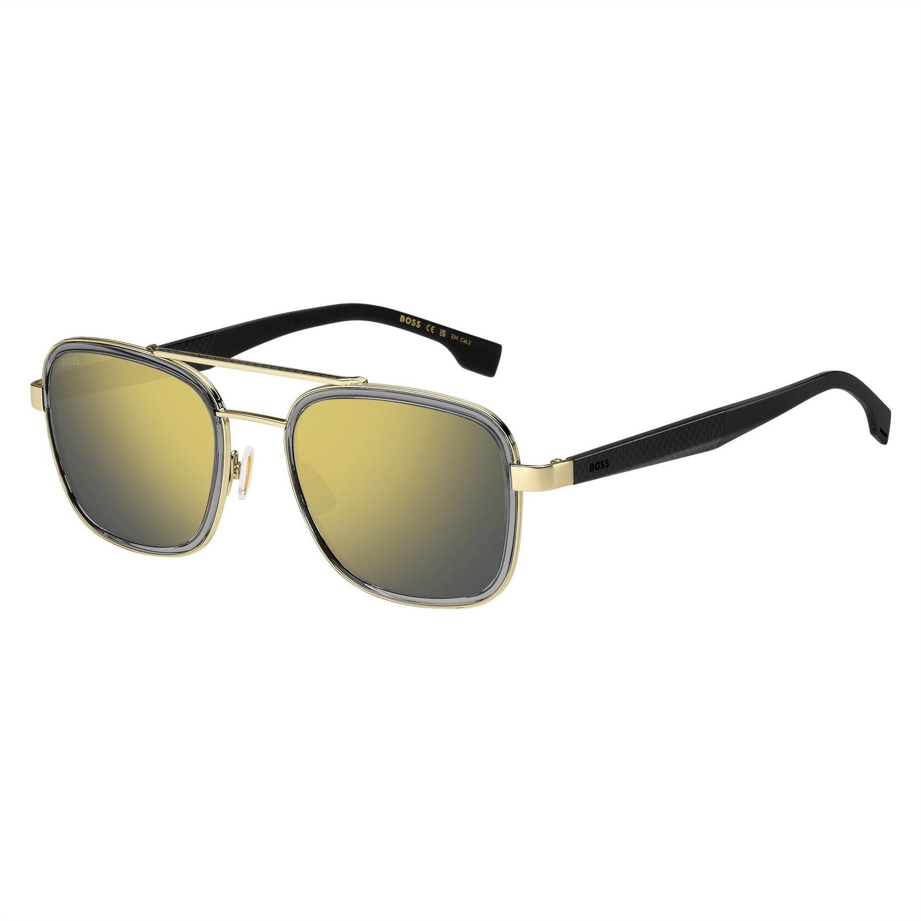 Boss Double Bridge Round Sunglasses