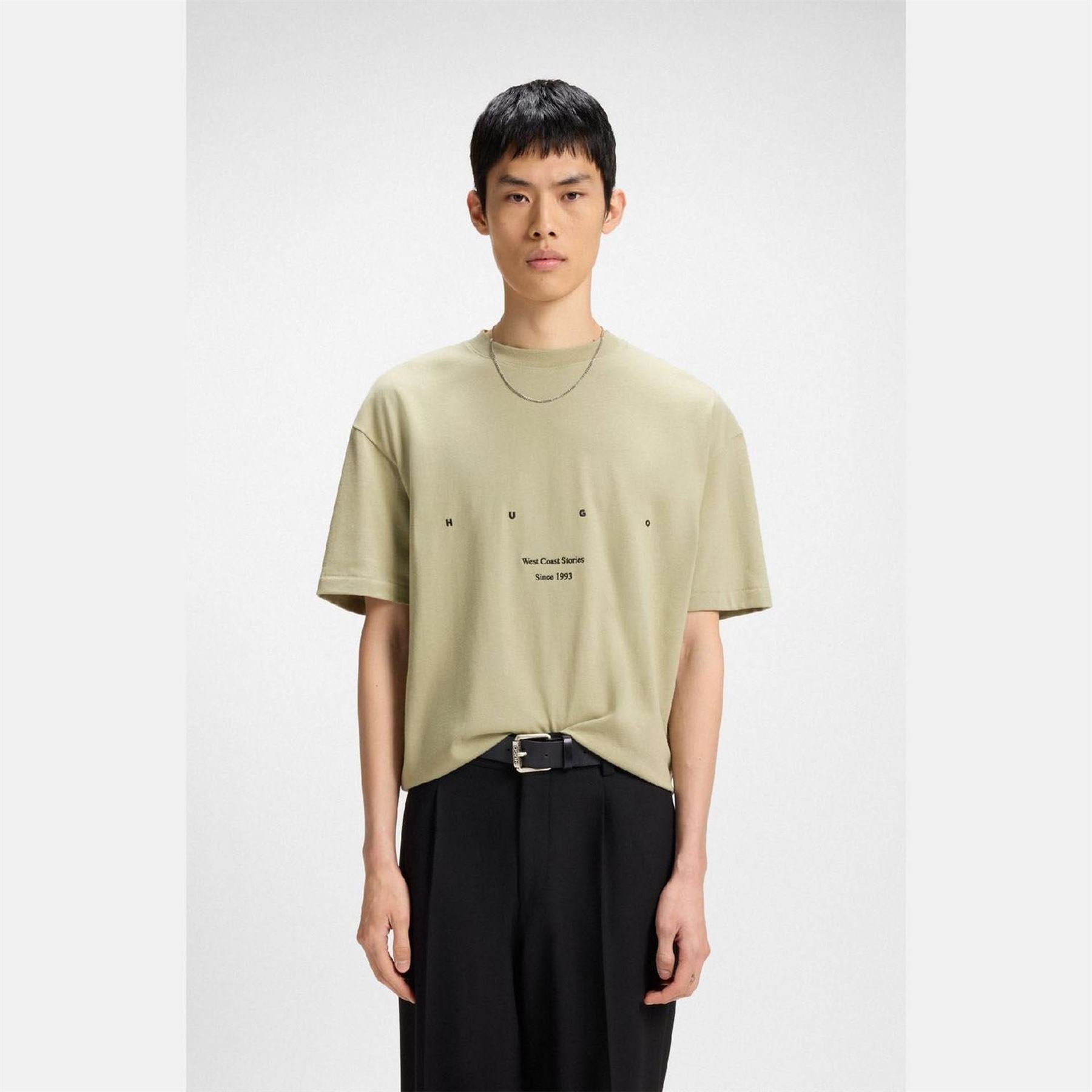 Hugo Cotton Jersey T-Shirt With La Artwork
