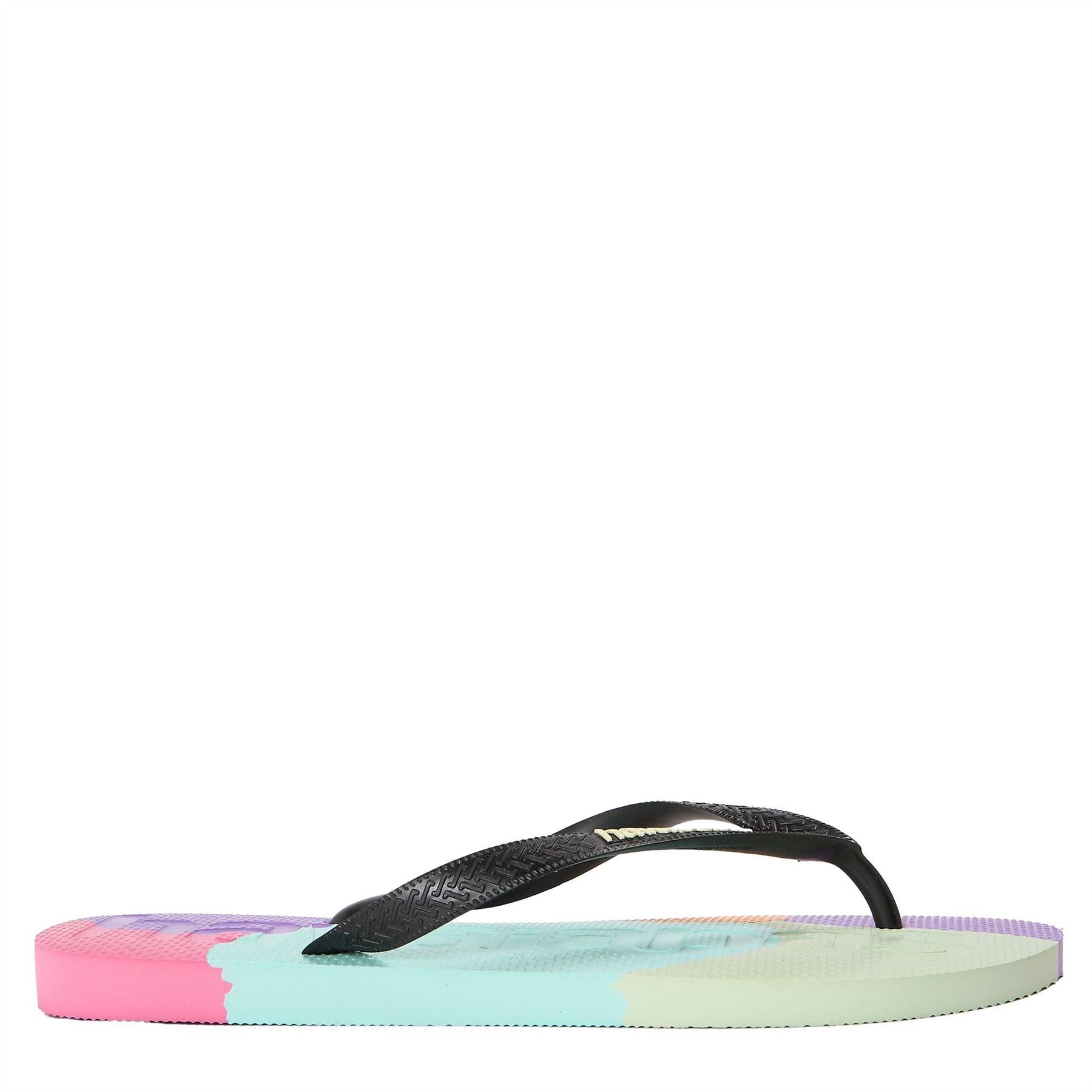 Havaianas Mens Hav. Top Logomania Colors Ii Black Flip Flops