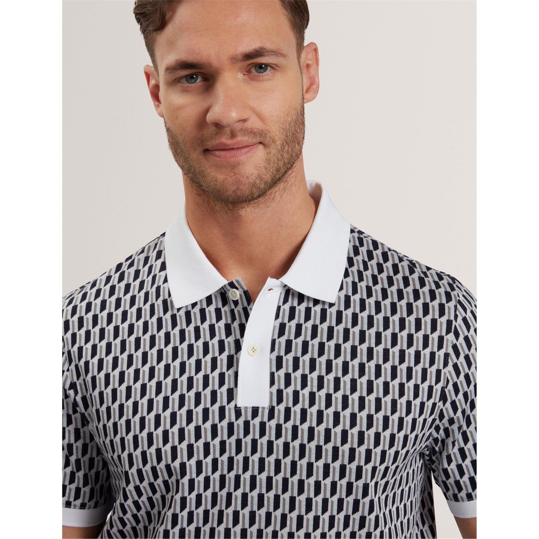 Ted Baker Geo Short Sleeve Polo Shirt