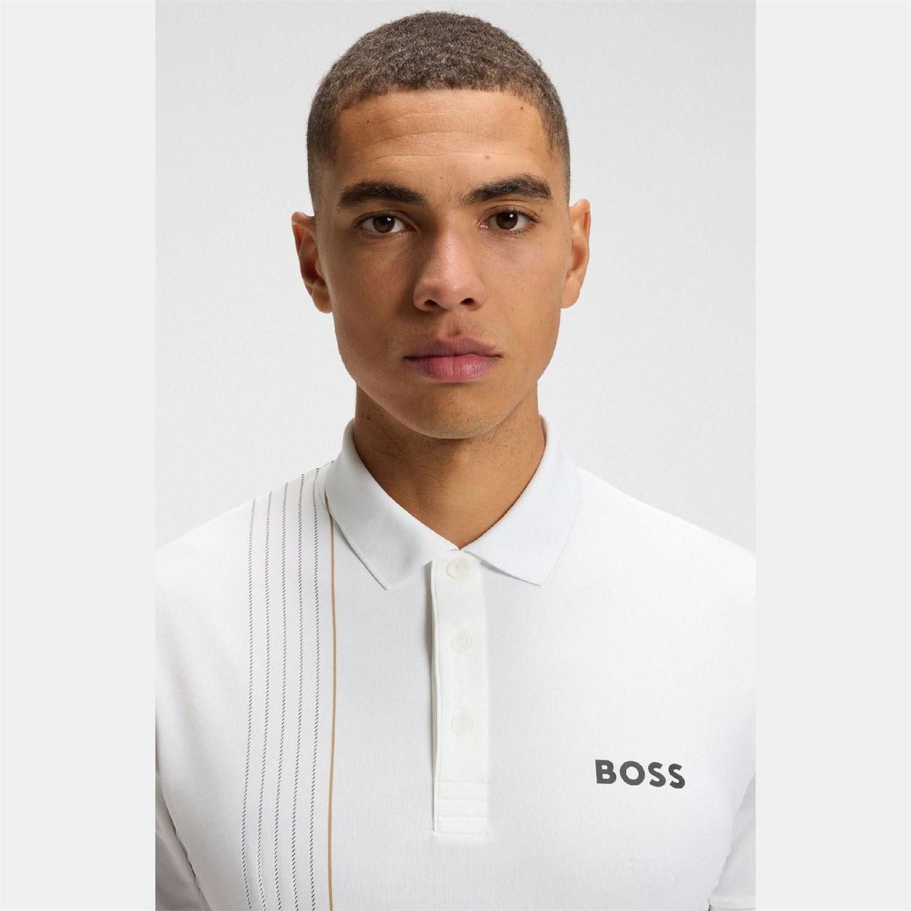 Boss Quick Dry Polo Shirt With Check Artwork