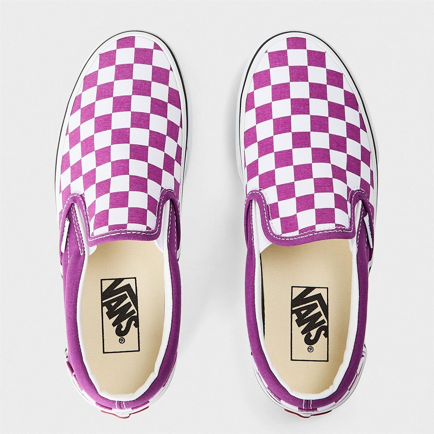 Vans Adults Classic Color Theory Checked Canvasas Slip On Trainers