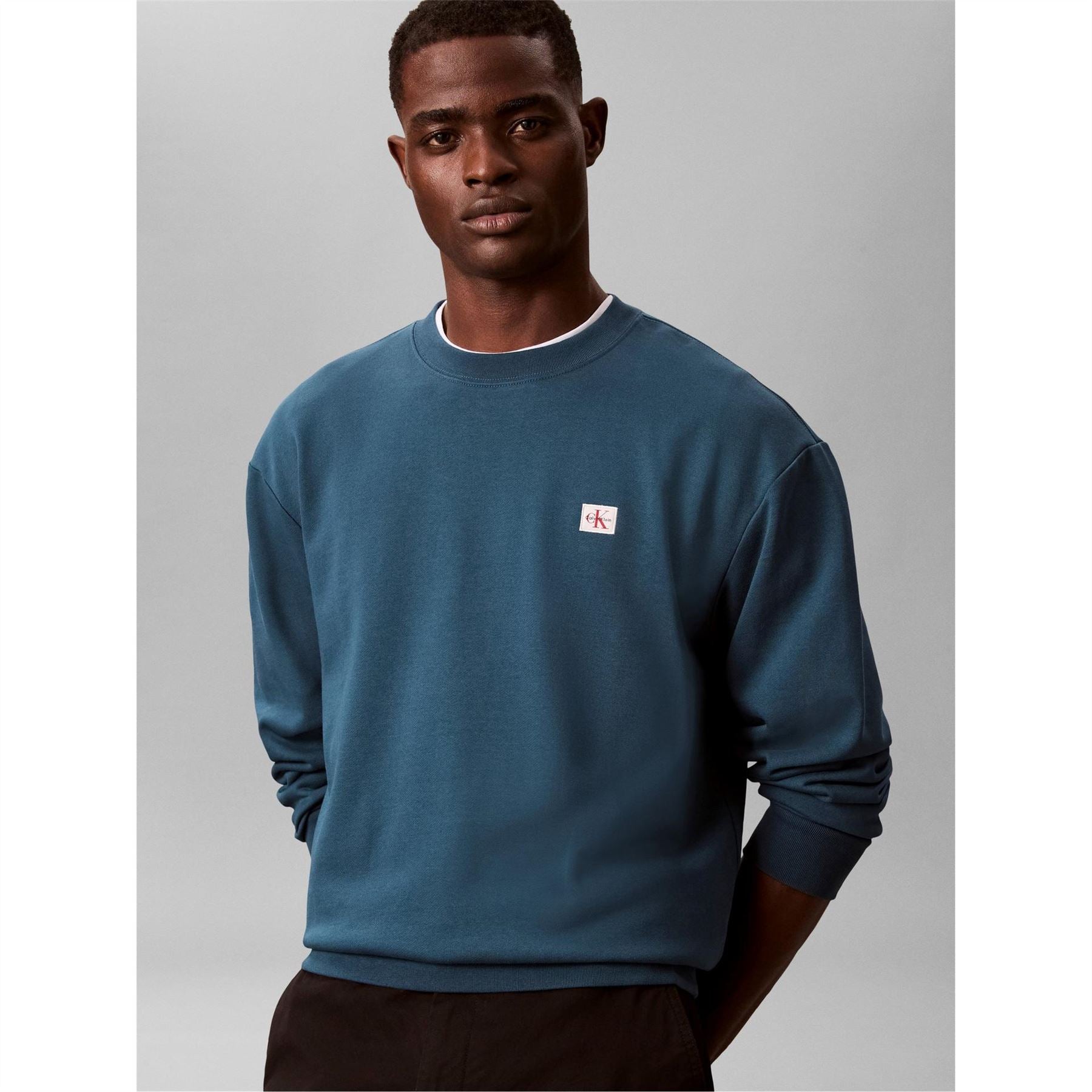 Calvin Klein Jeans Woven Box Crew Sweatshirt