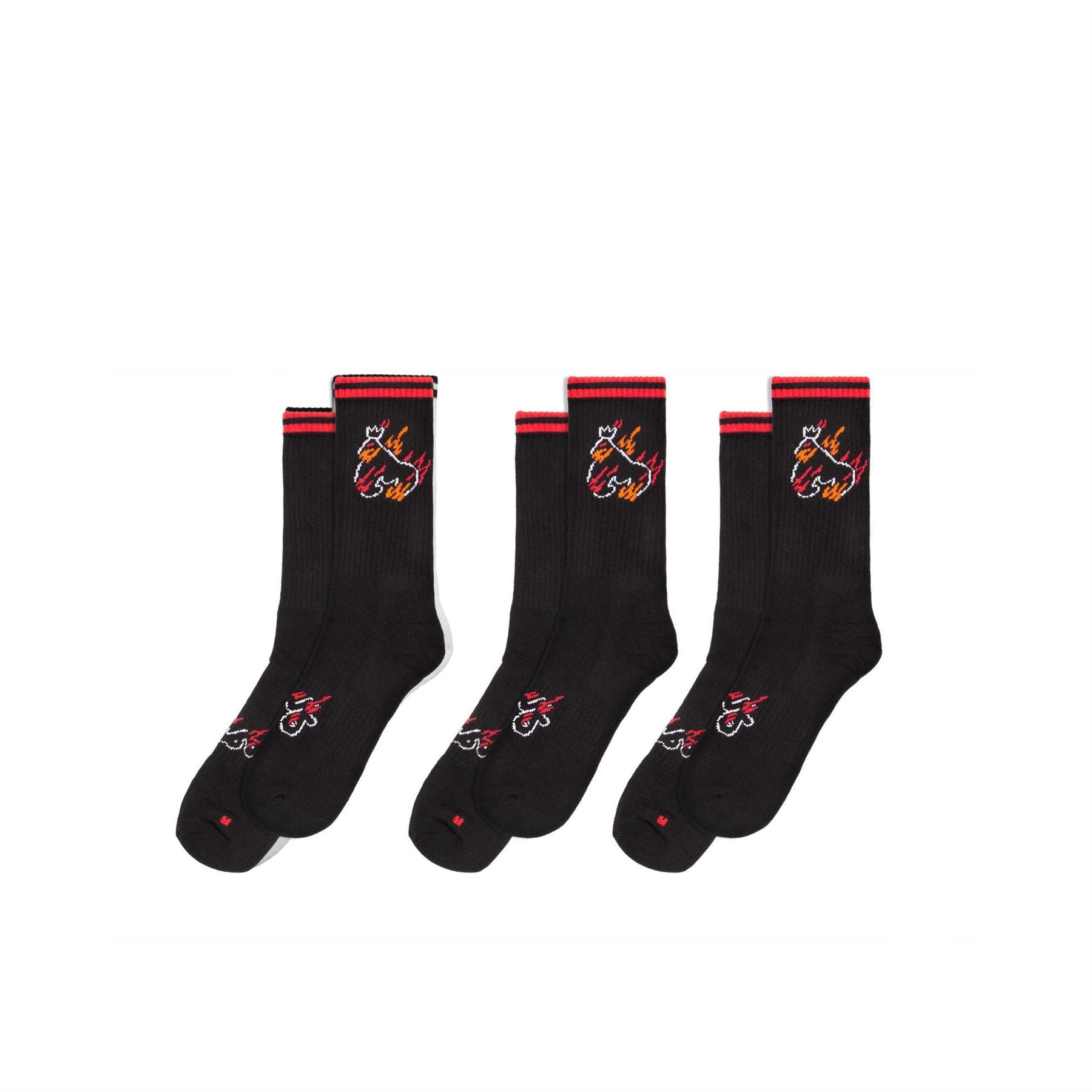 Money Flaming Ape Sport Sock 3pk