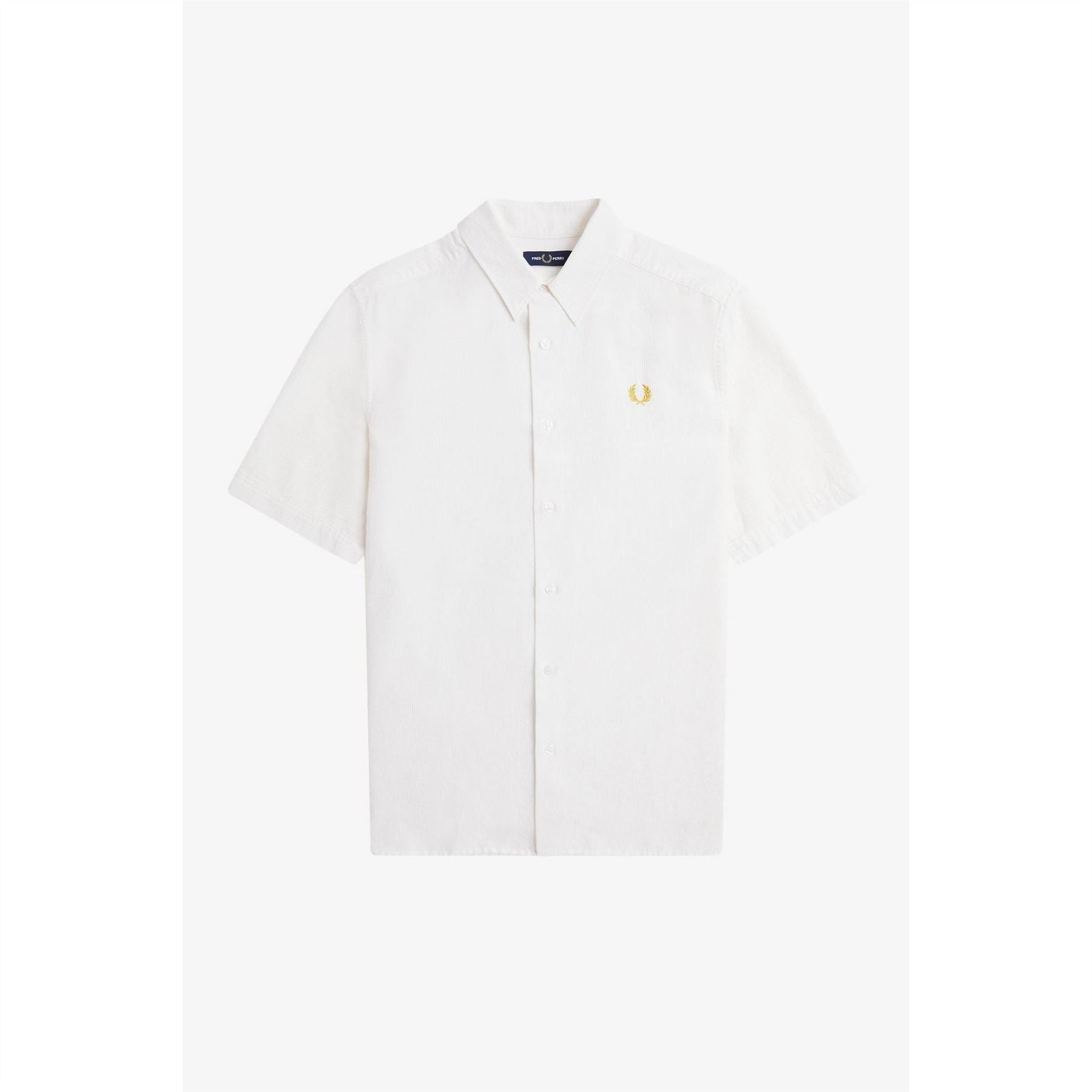 Fred Perry Seersucker Short Sleeve Patterned Shirt