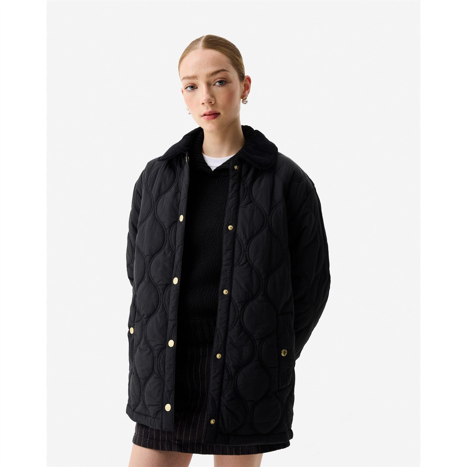 Hunter Witton Textured Snap Button Shirt Collared Jacket