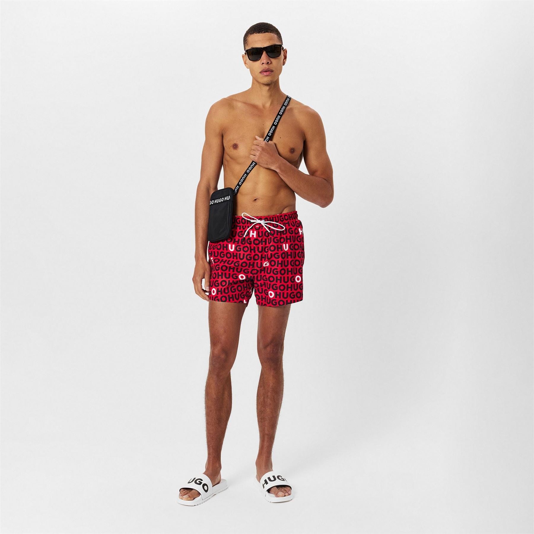 Hugo Regular Fit Swim Short with Lettering