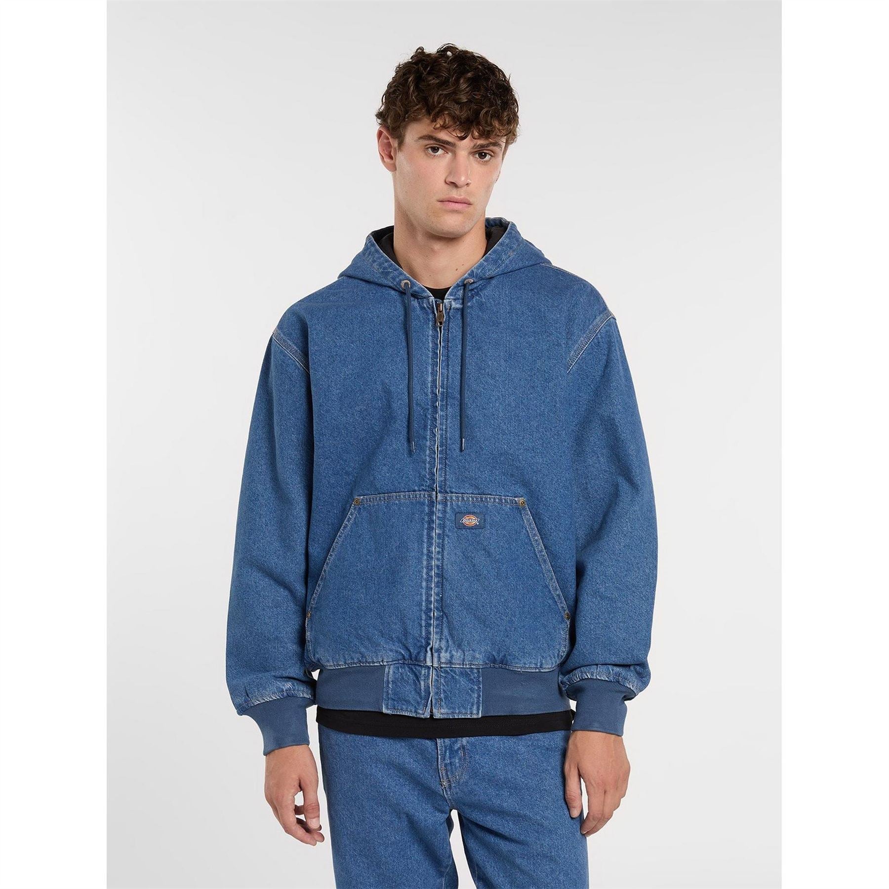 Dickies Mens Denim Hood Bomber