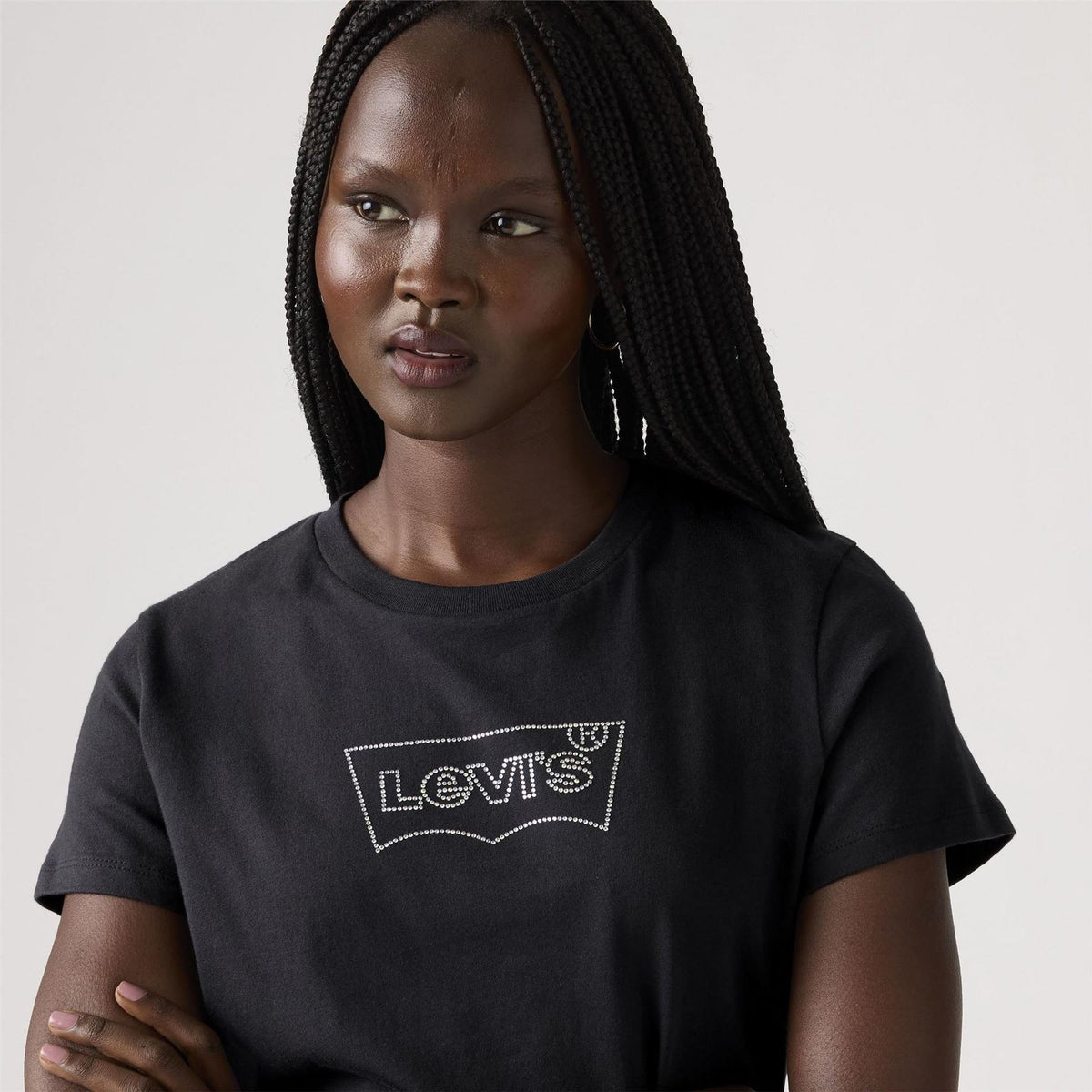 Levis The Perfect Wordmark Graphic Crew Neck Short Sleeve T-Shirt