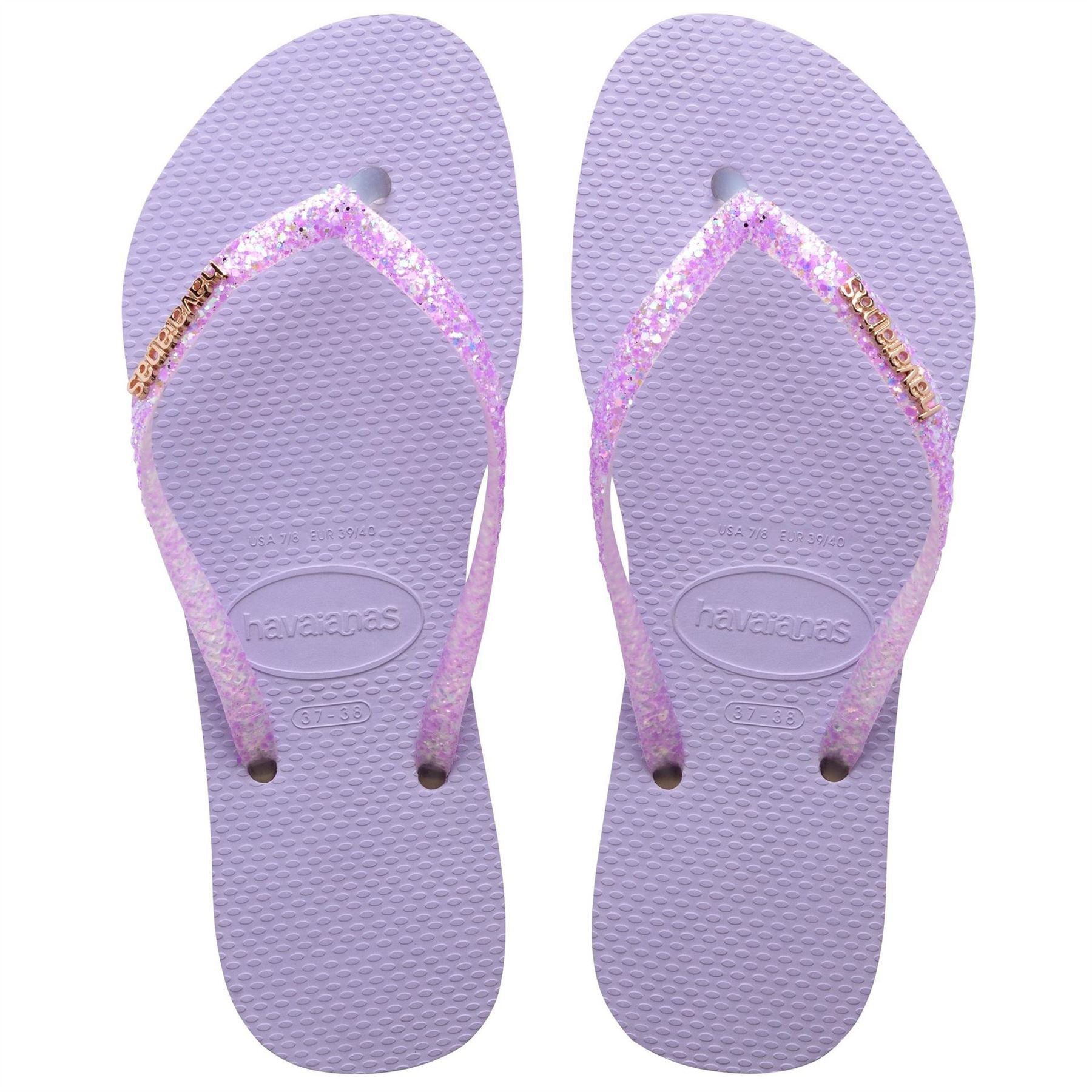 Havaianas Womens Hav. Slim Glitter Flourish Macaron Flip Flops