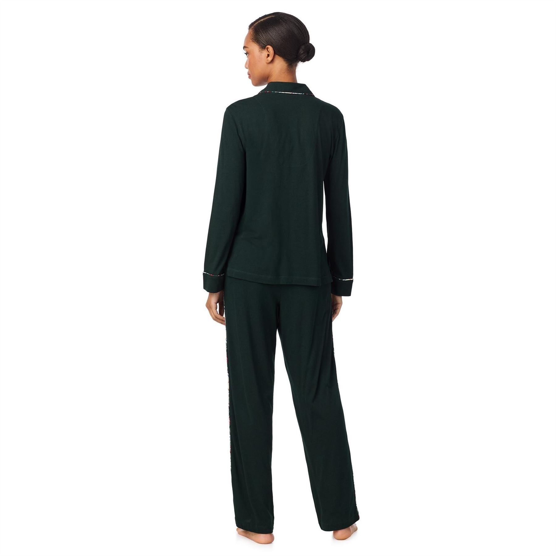 Lauren by Ralph Lauren Notched Neck Long Sleeve Knit Pyjama Set