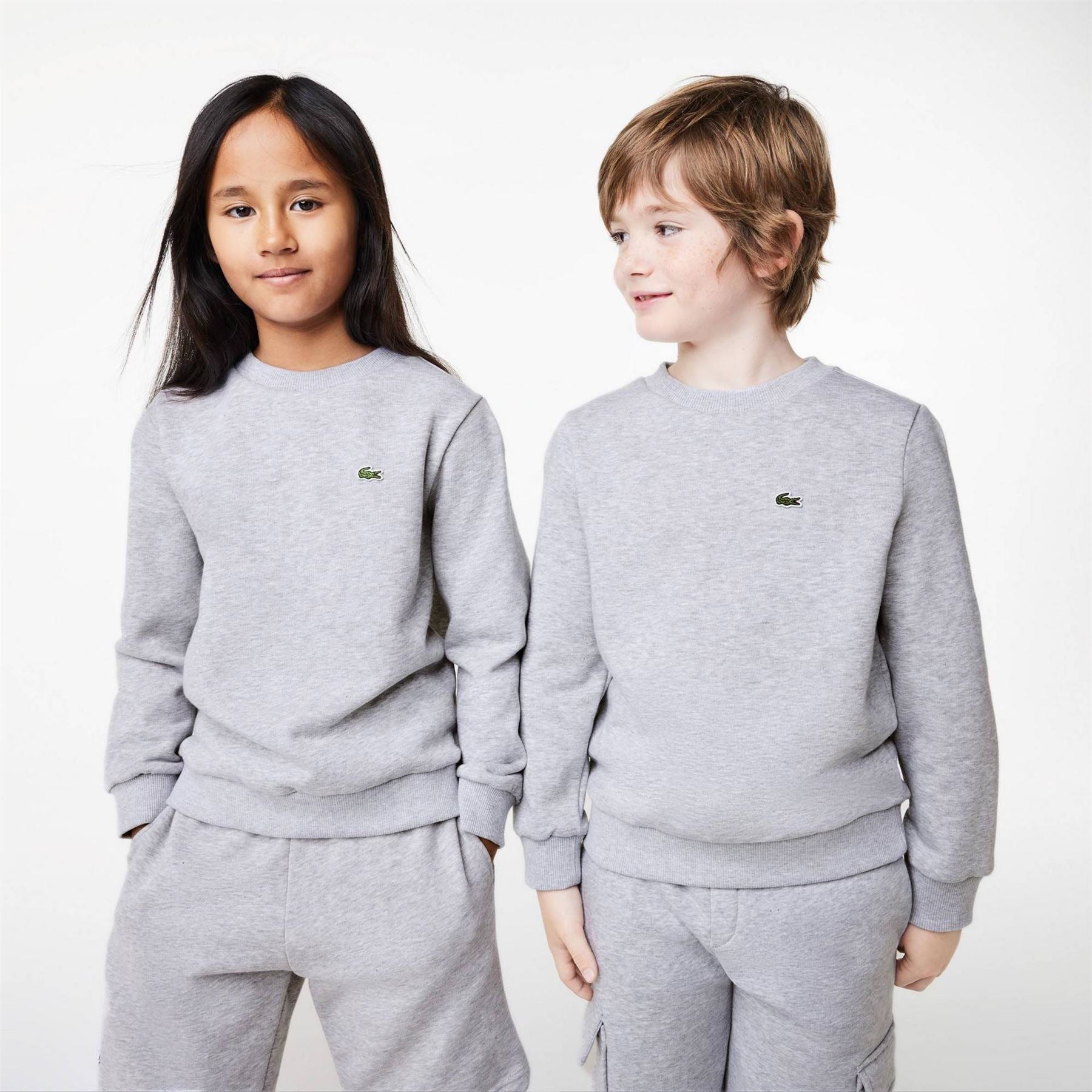 Lacoste Logo Fleece Crew Neck Sweater Juniors