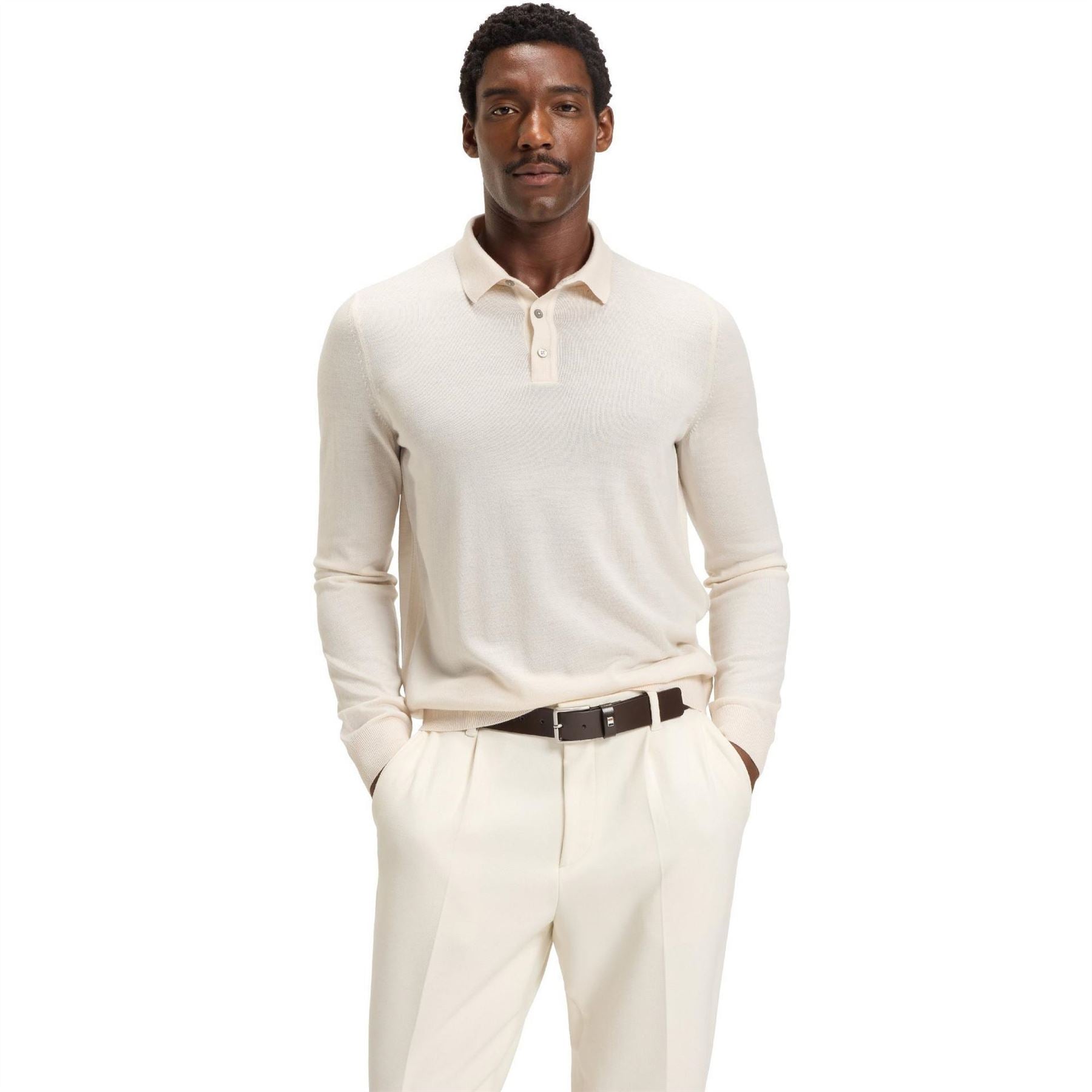 Boss Collared Neck Long Sleeve Regular Fit Shirt
