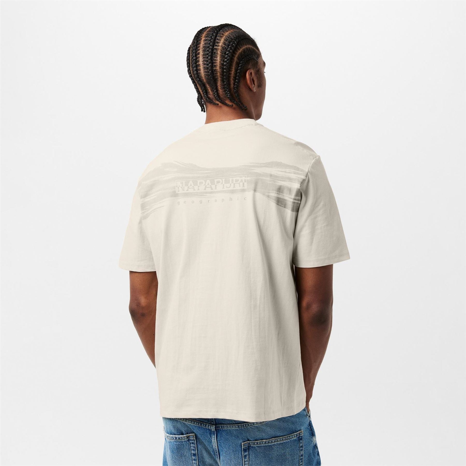 Napapijri Geographic Print Crew Neck Short Sleeve T-Shirt