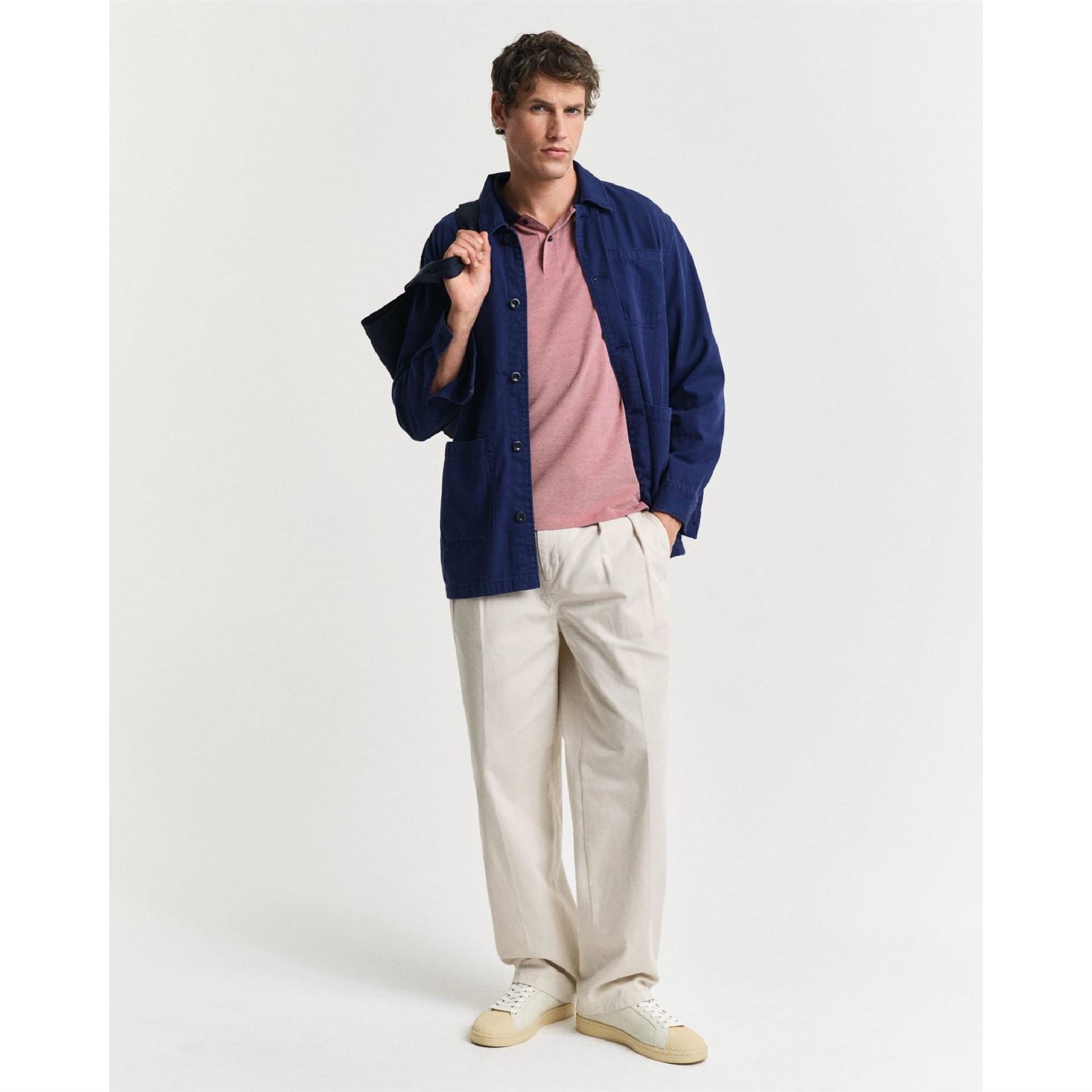 Gant Colour Short Sleeved Oxford Pique Polo Shirt