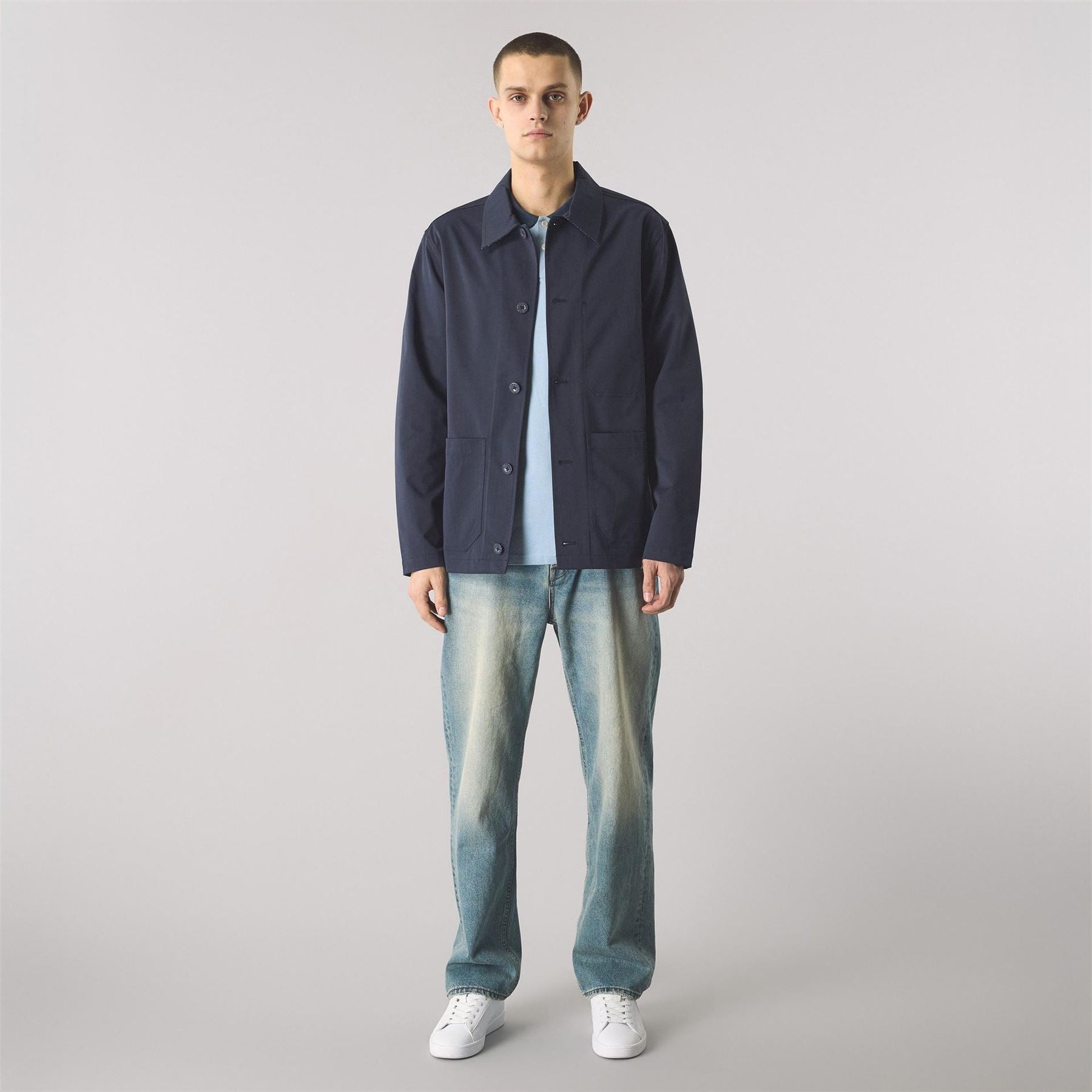 Pretty Green Didsbury Structured Relaxed Fit Overshirt