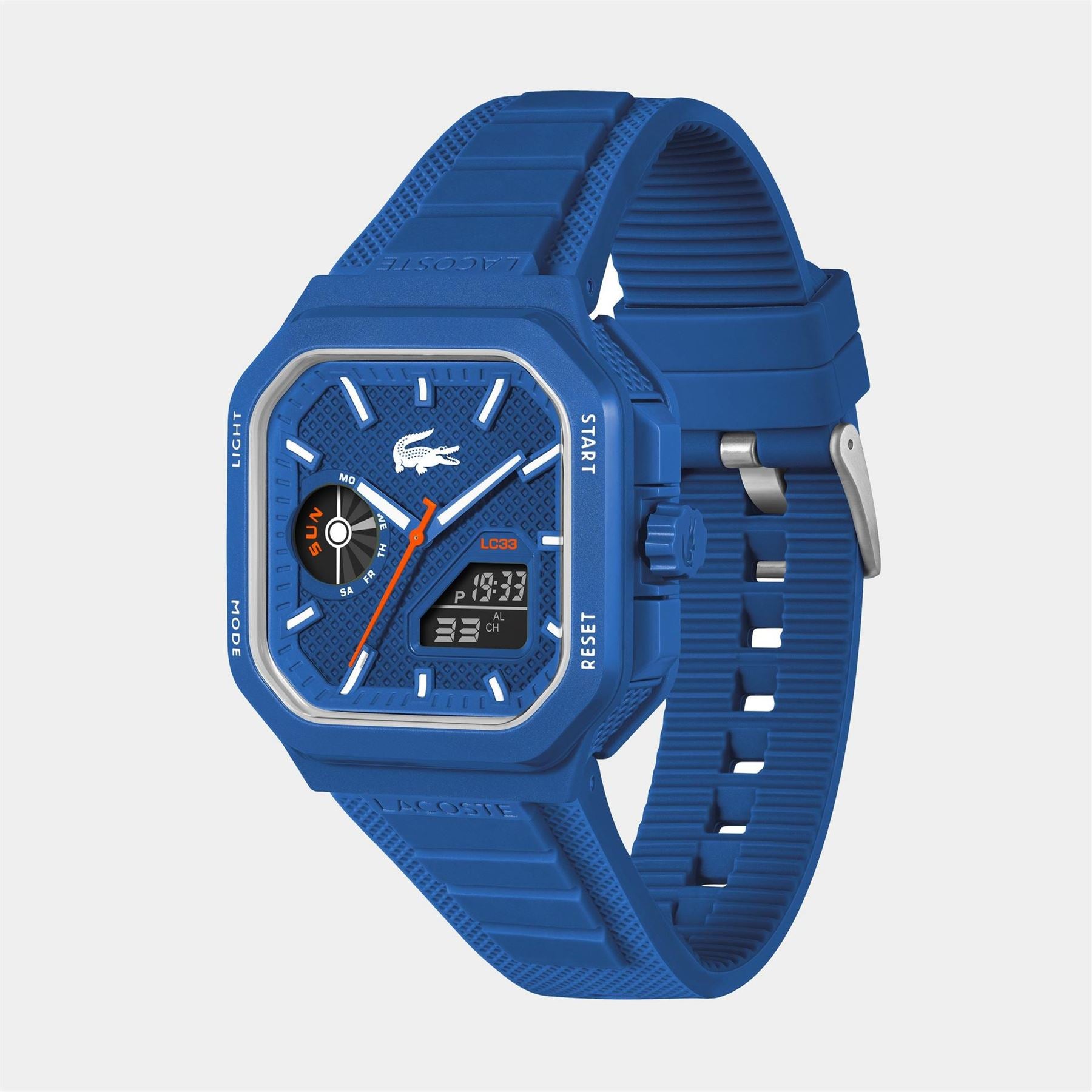 Lacoste Mens Lc33 Silicone Analog Digital Watch