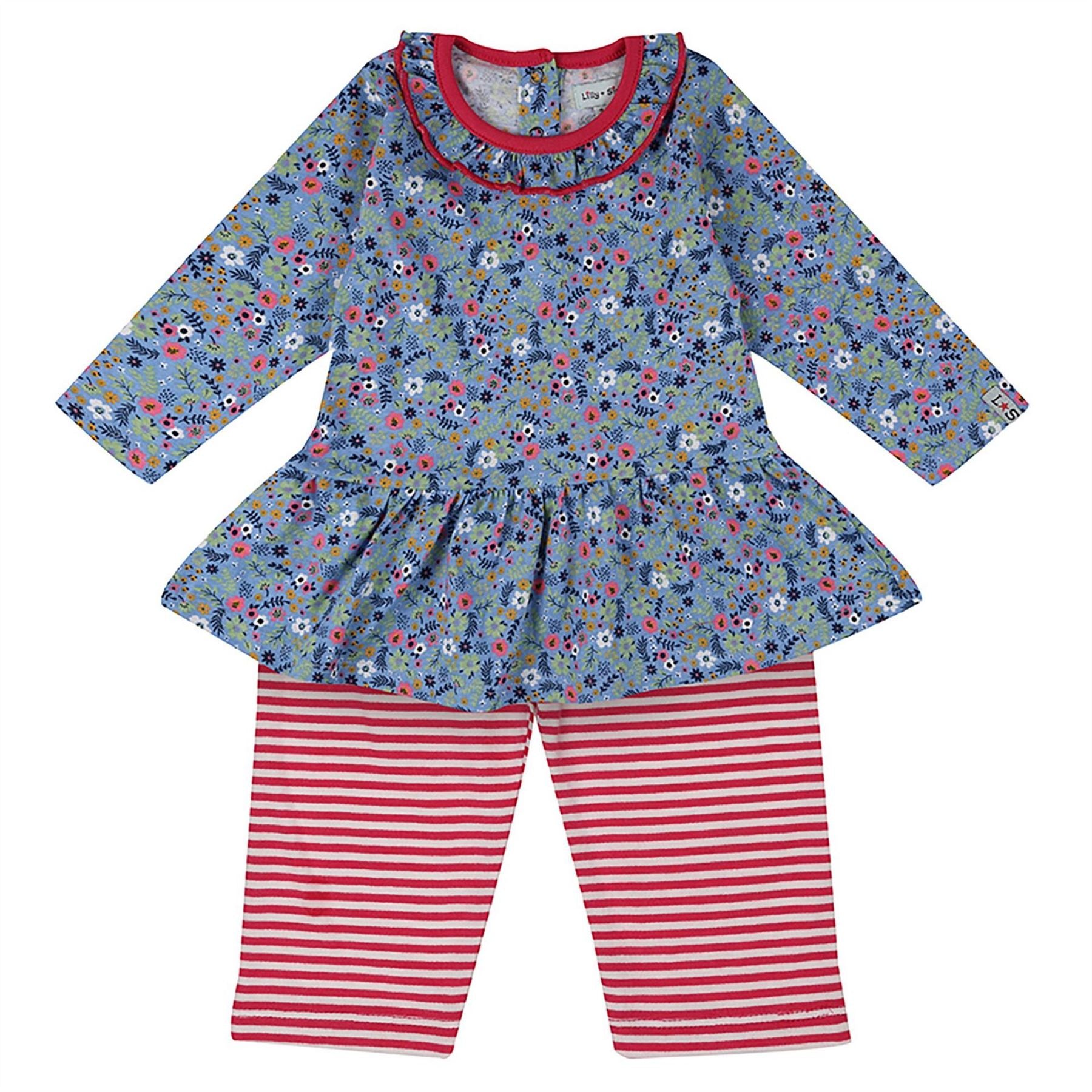 Lilly and Sid Ditsy Crew Neck Long Sleeve T-Shirt Legging Coord Set
