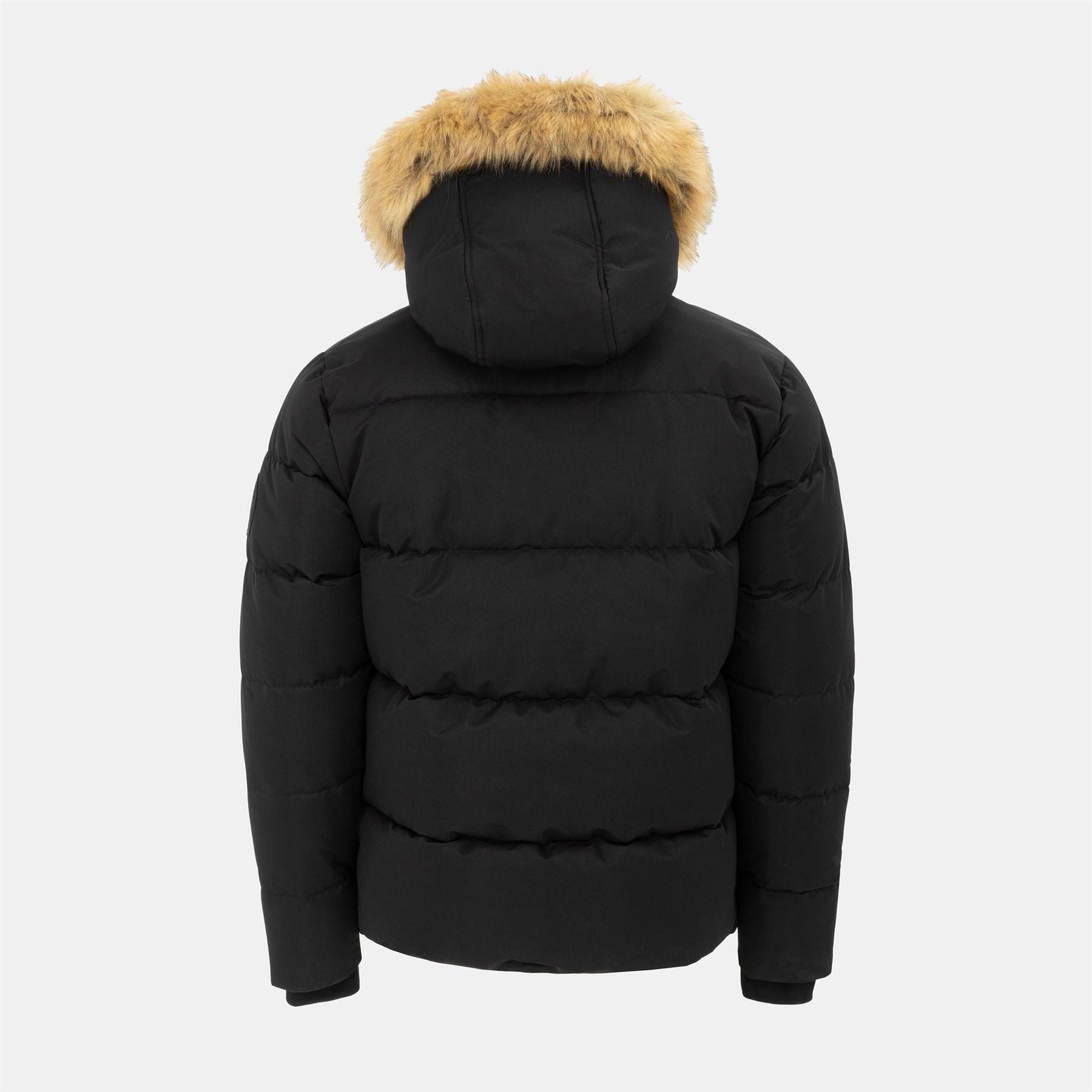 Pretty Green Prettys Hooded Long Sleeve Short Puffer Jacket