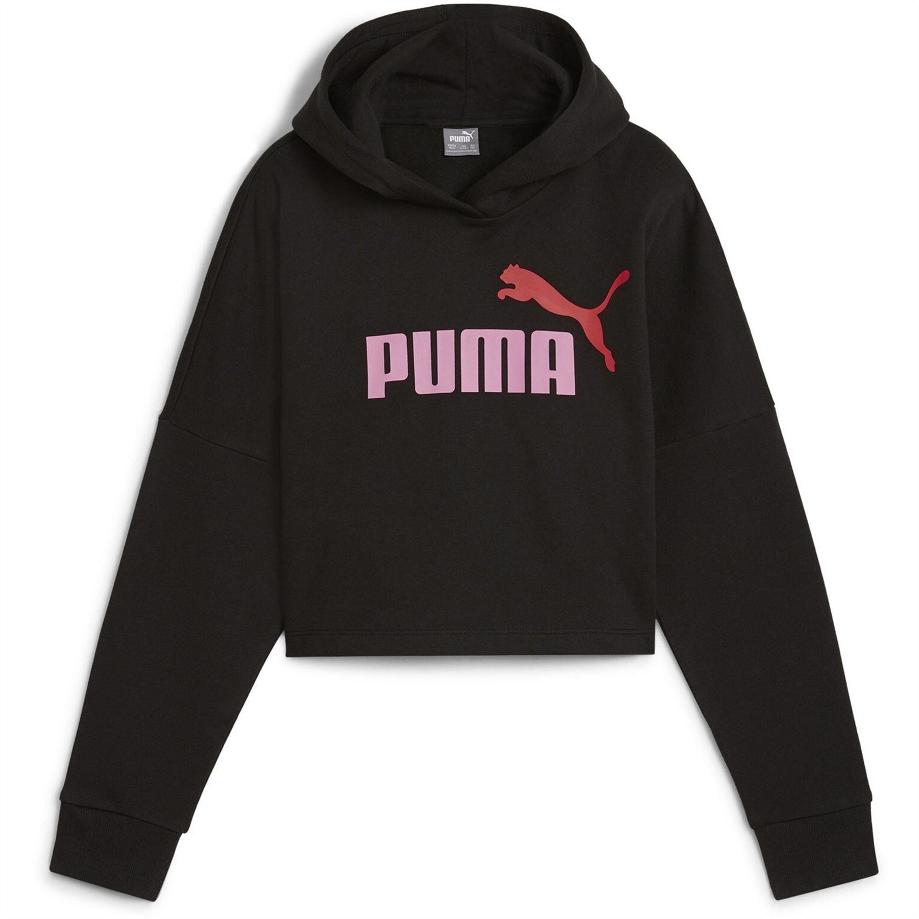 Puma Logo Cropped Hoodie G Hoody Unisex Kids