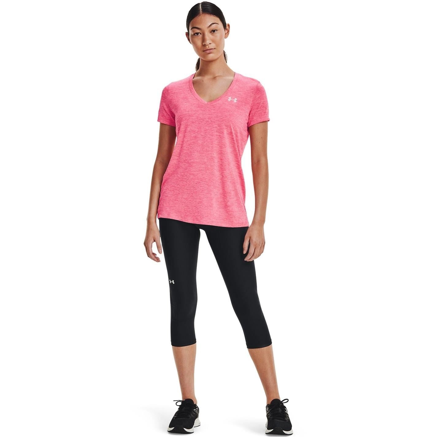 Under Armour Womens Armour Tech™ Twist V Neck Short Sleeve