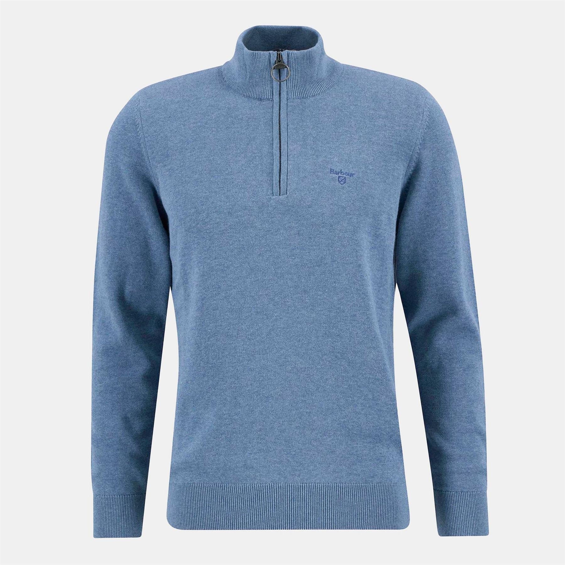 Barbour Half Zip Cotton Knitted Jumper