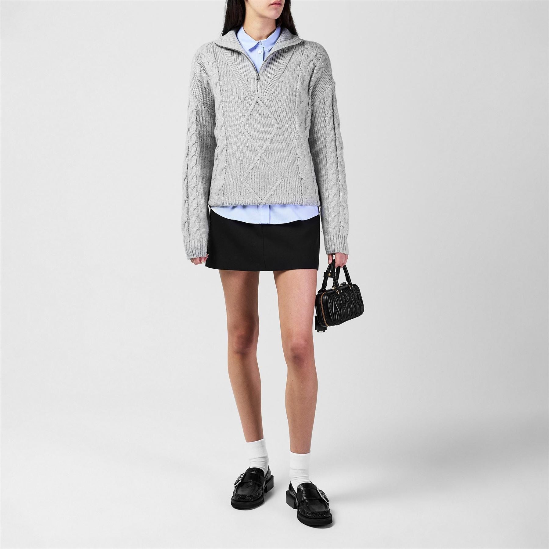 SoulCal Cable Quarter Zip Knitted Top