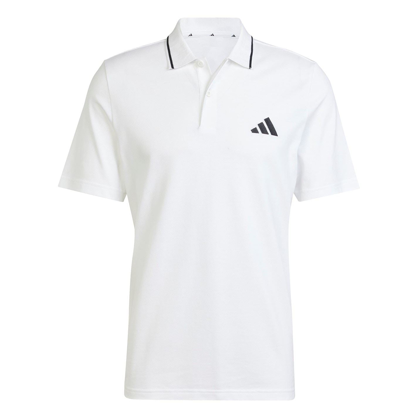 adidas Mens Essentials Cotton 3 Stripes Polo Shirt