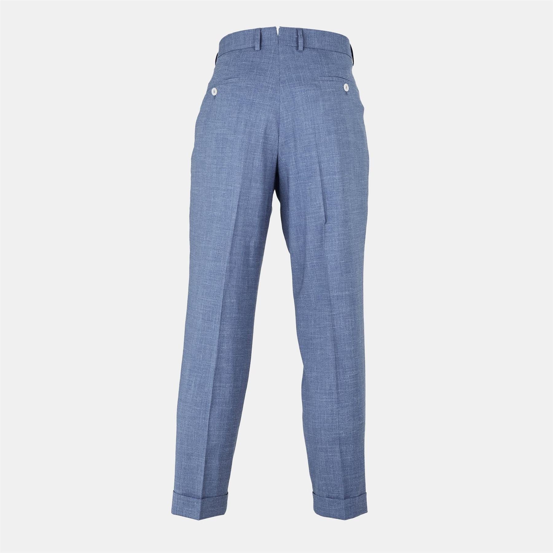 Boss Peet Solid Patterned Cuffed Trousers