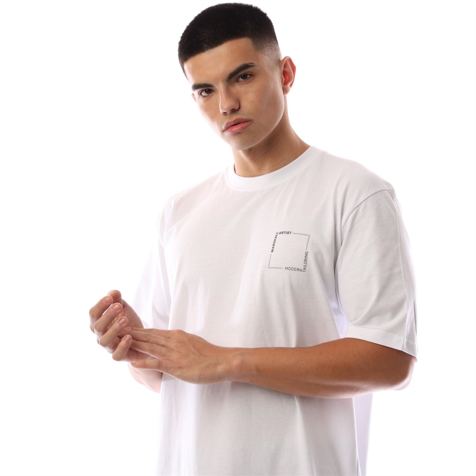 Marshall Artist Chevron Box Crew Neck Short Sleeve Jersey T-Shirt