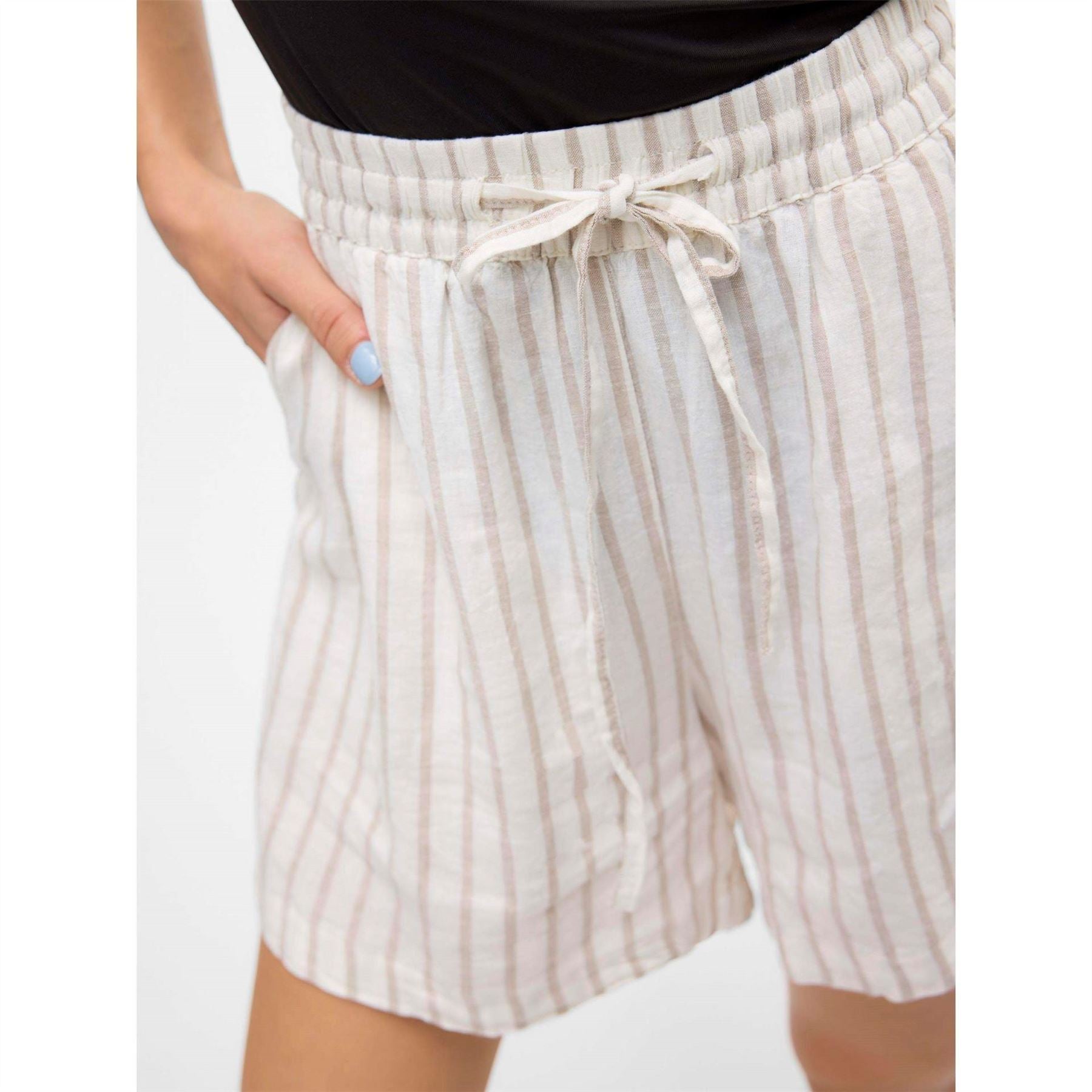 Vero Moda Linn Paperbag Bermuda Shorts with Elasticated Waistband