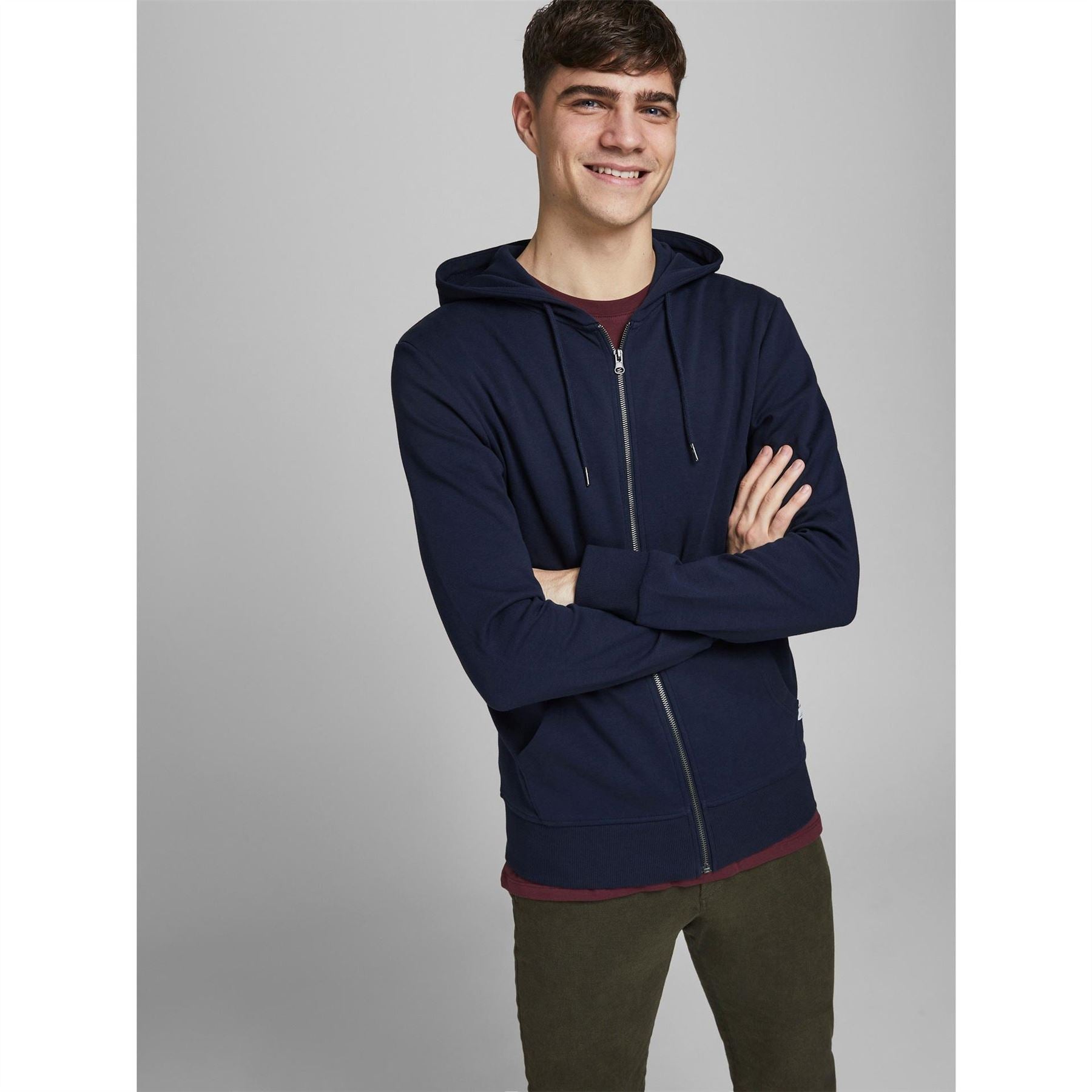 Jack and Jones Basic Zip Up Hoodie