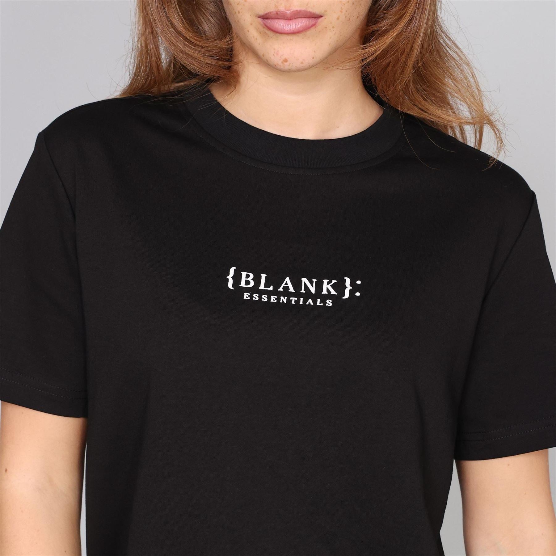 Blank Essentials Embroidered Text Graphic Crew Neck Short Sleeve Boyfriend T-Shirt
