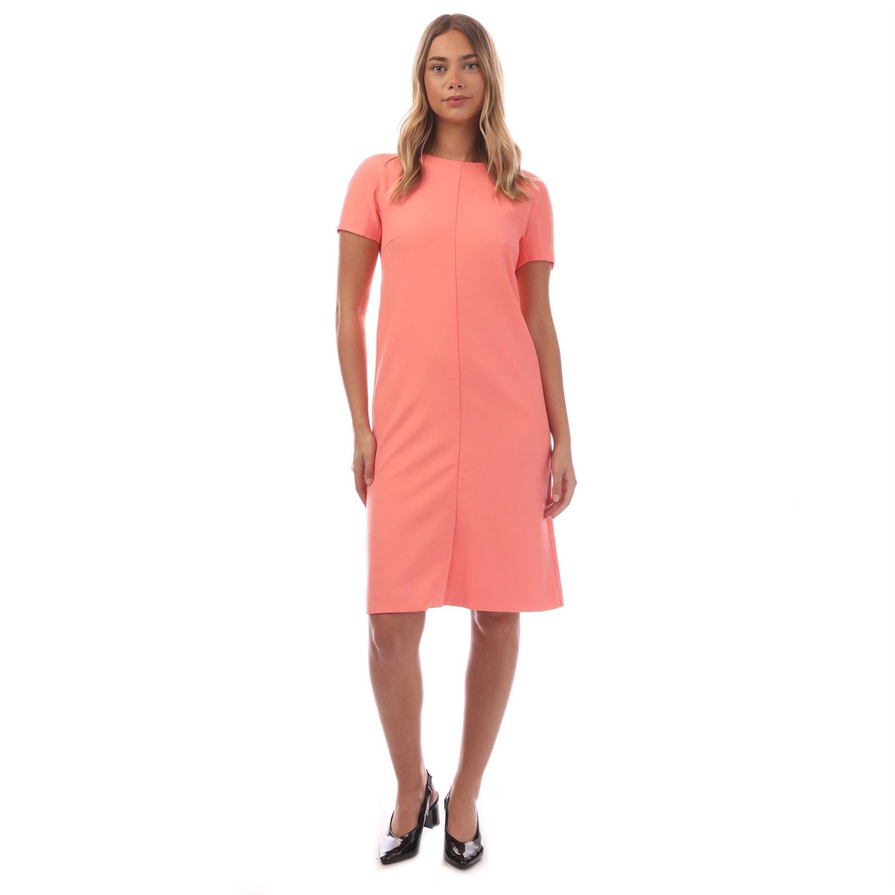 Boss Dizora Crew Neck Knee Length Shift Dress