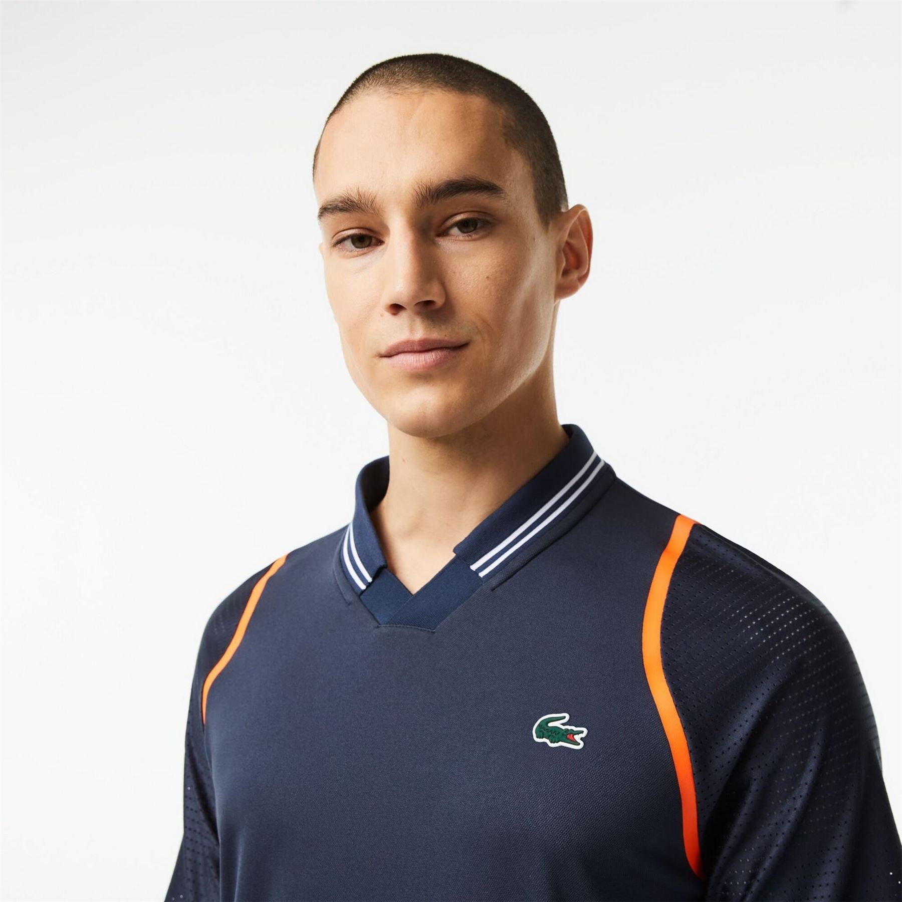Lacoste Short Sleeved Ribbed Collar Performance Polo Shirt