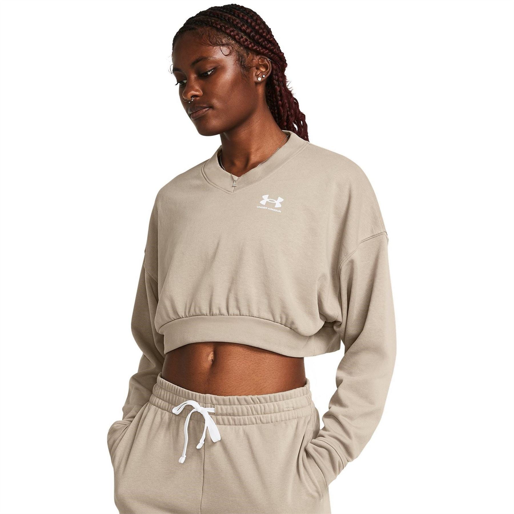 Under Armour Rival Terry Cropped Sweatshirt