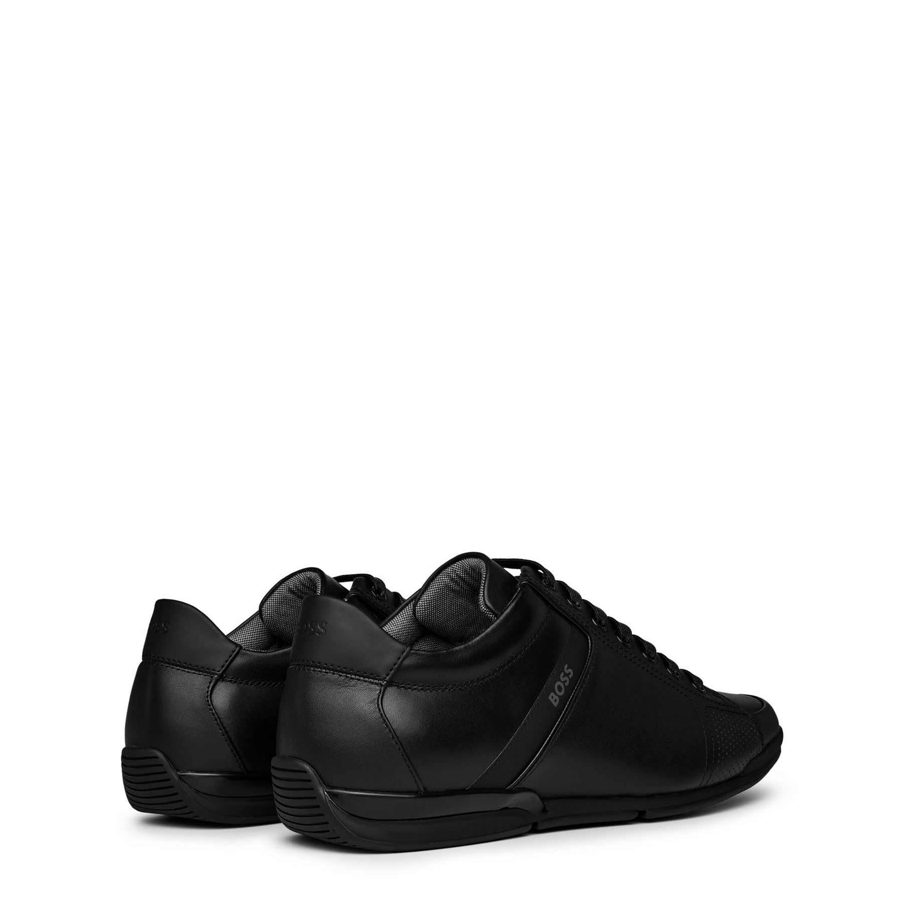 Boss Saturn Smooth Low Top Premium Leather Trainers