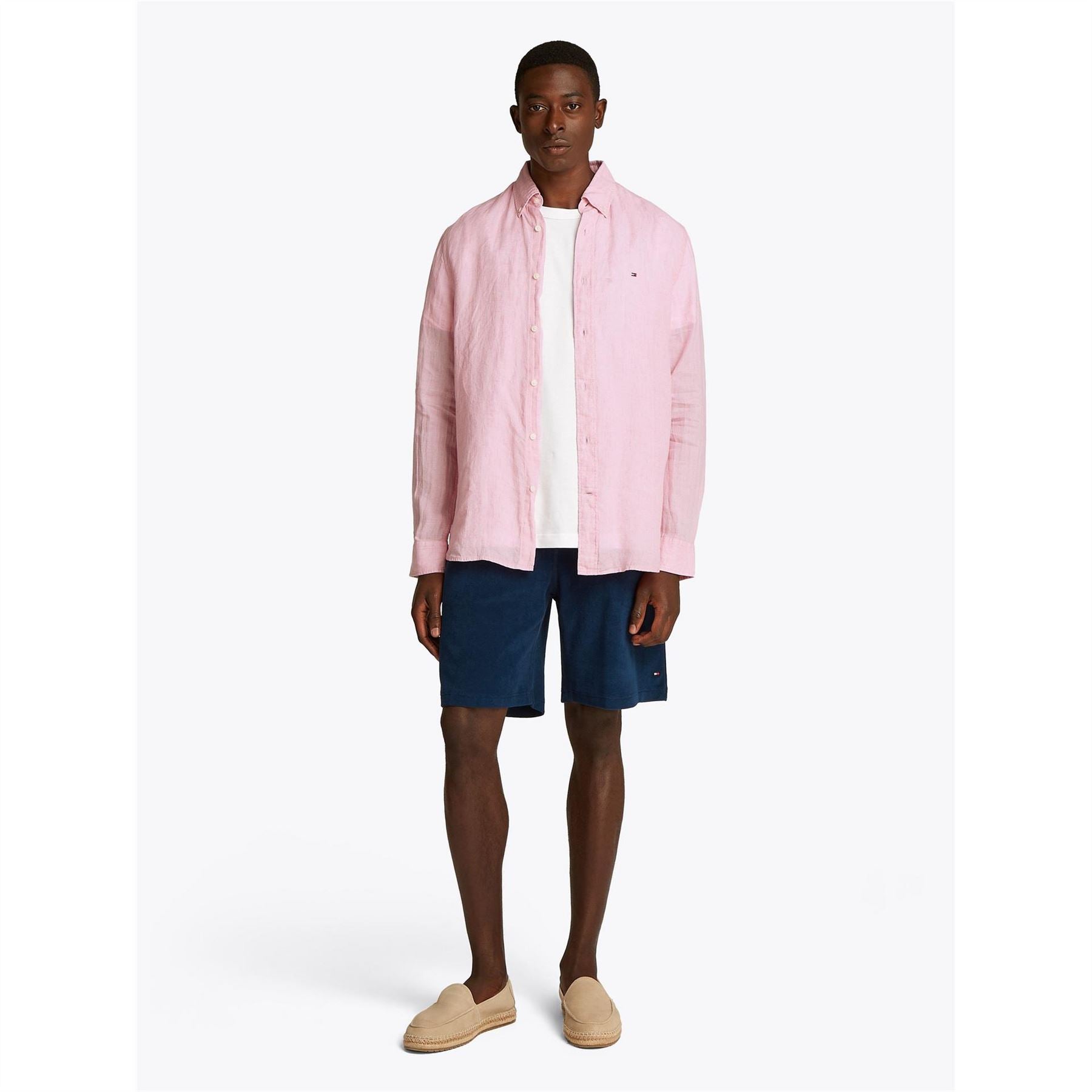 Tommy Hilfiger Pigment Dyed Long Sleeve Plain Shirt