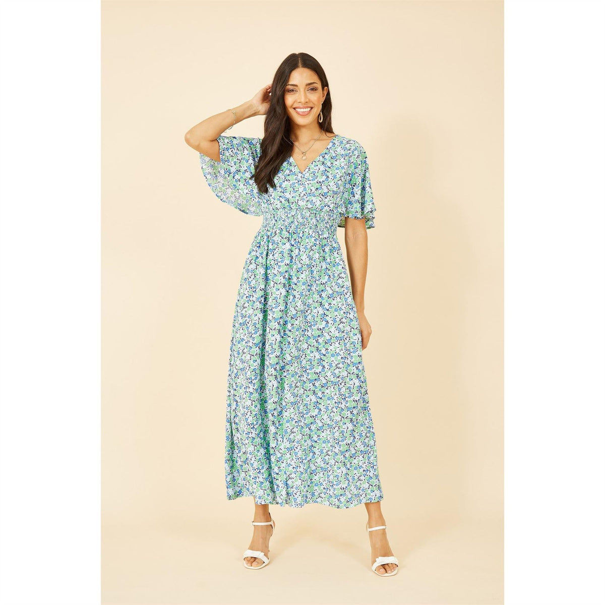 Yumi Ditsy Print Maxi Dress
