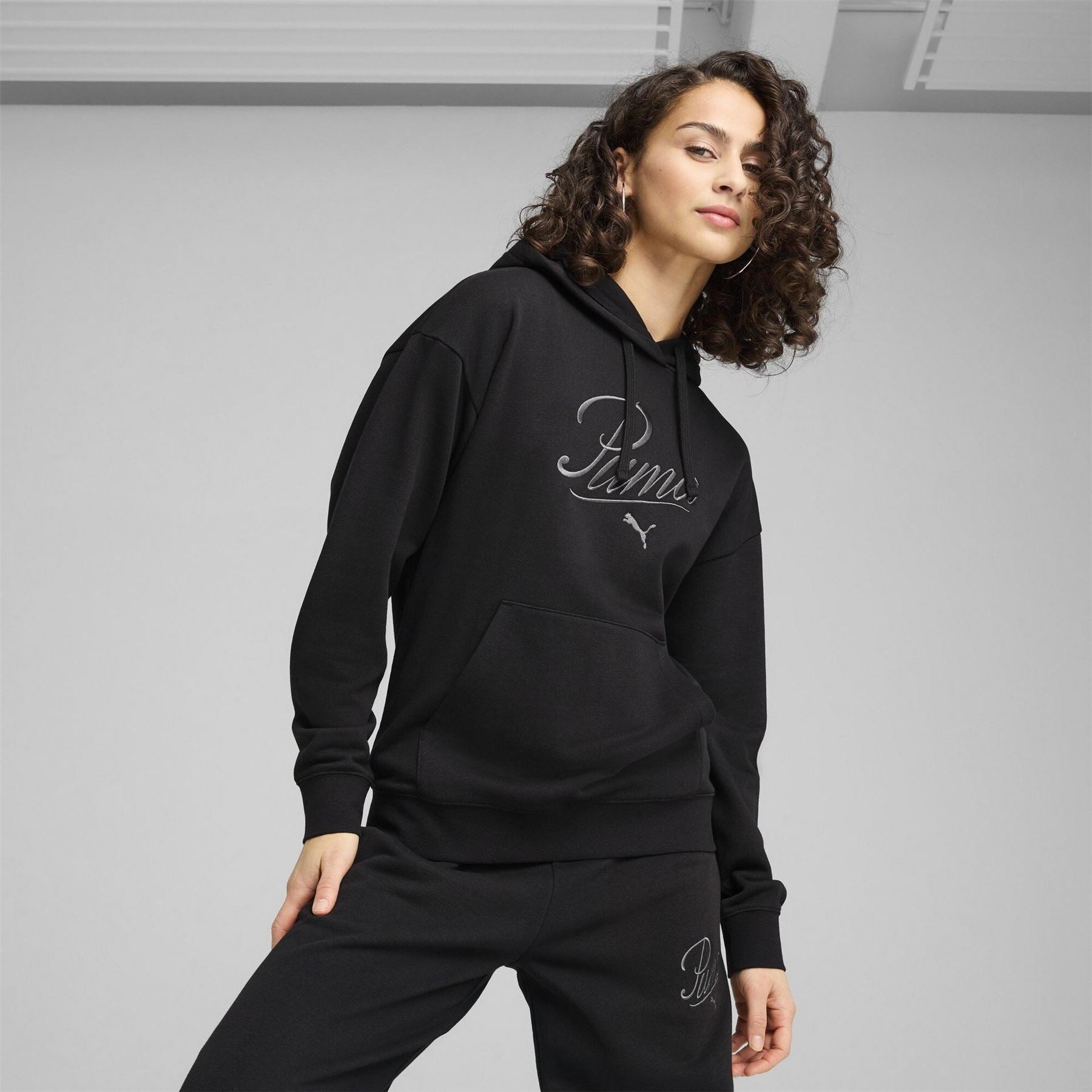 Puma Script Comfort Tech Fleece Overhead Hoodie