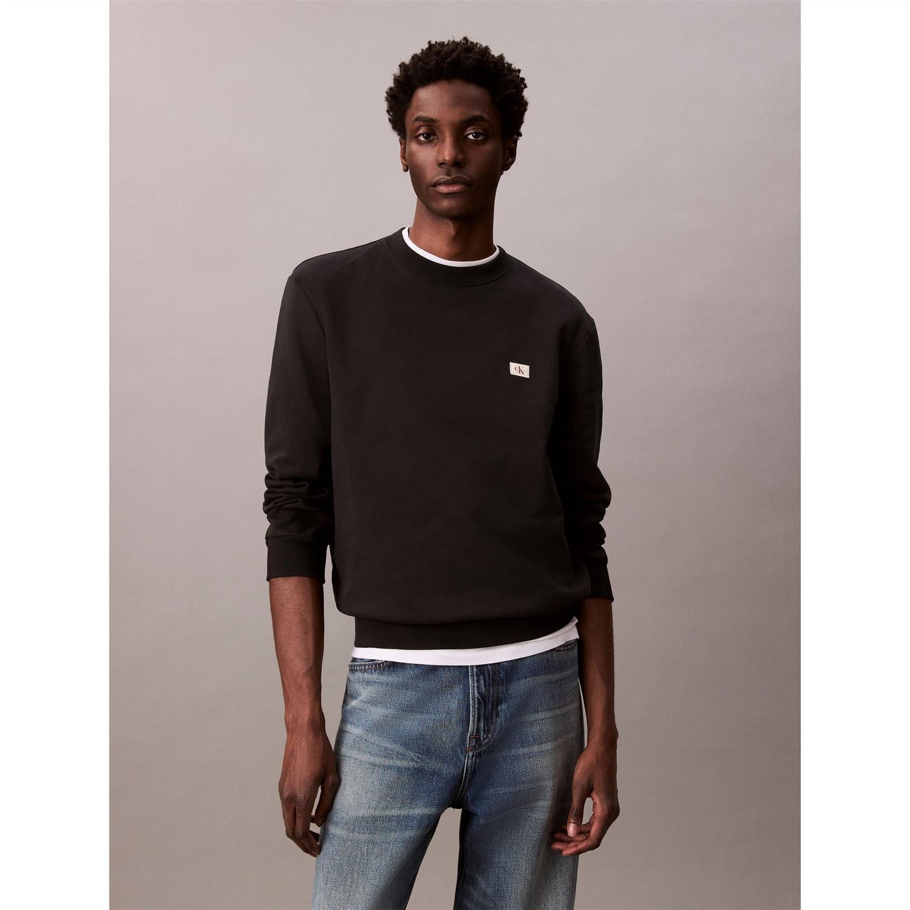 Calvin Klein Jeans Woven Box Crew Sweatshirt