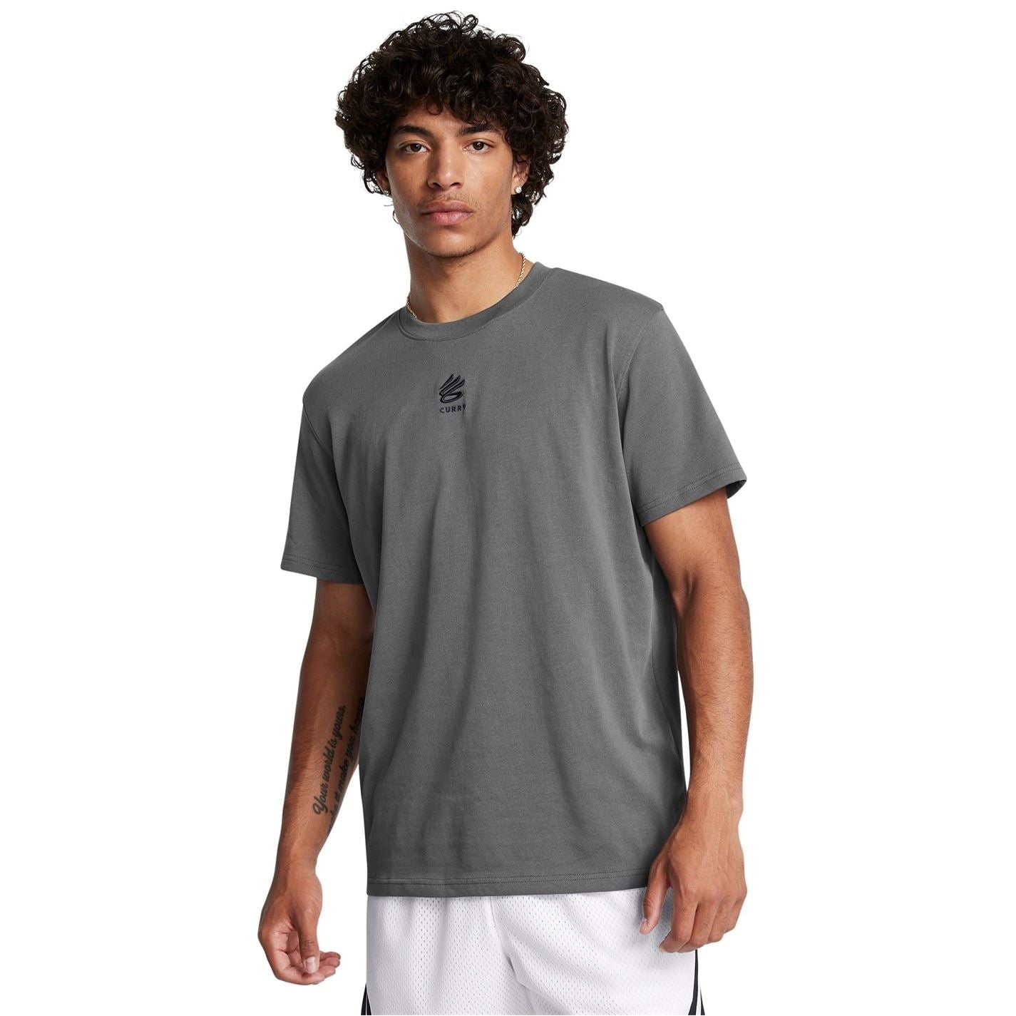 Under Armour Mens Curry Logo Heavyweight T-Shirt