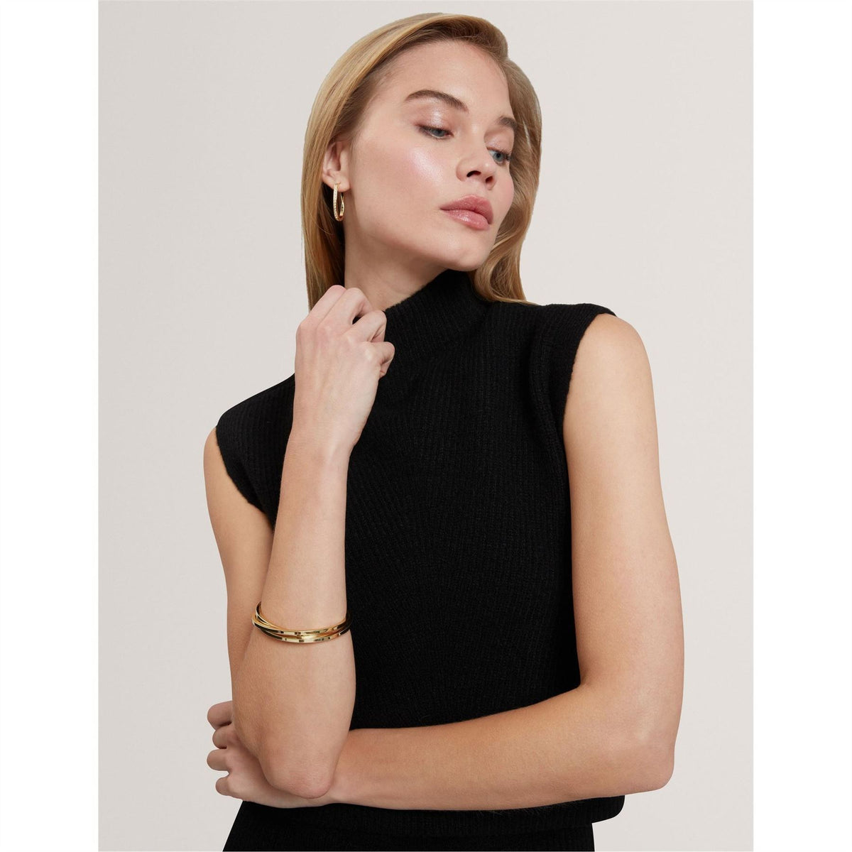Ted Baker 
Regular Fit Mock Neck Sleeveless Midi Dress