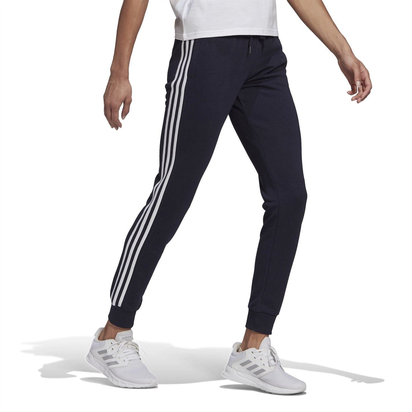 adidas Womens Essentials 3 Stripes Pants Slim