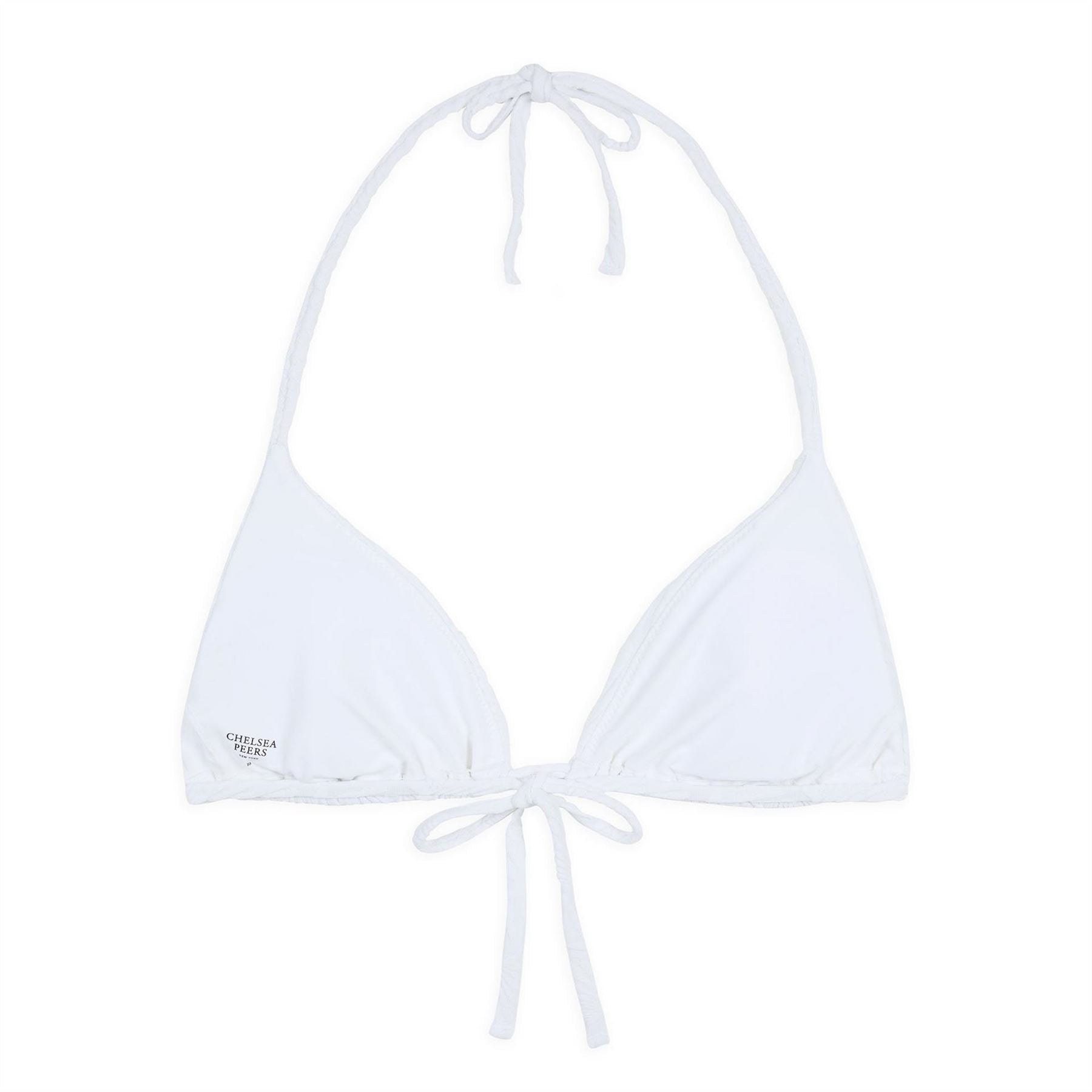 Chelsea Peers Twist Triangle Bikini Top with Tie Closure