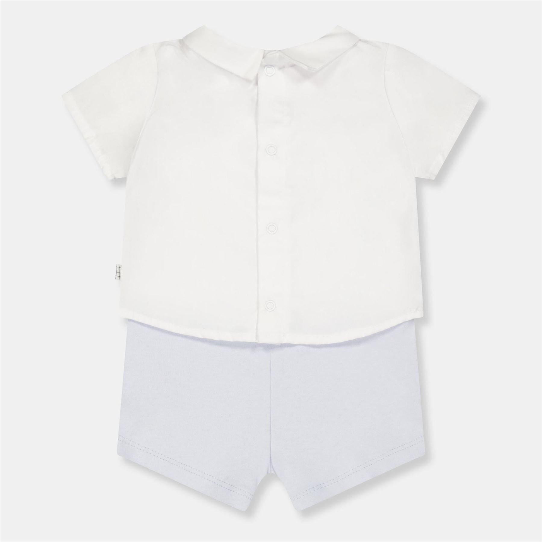 Carrement Beau Collared Neck Short Sleeve Solid Patterned Onesie